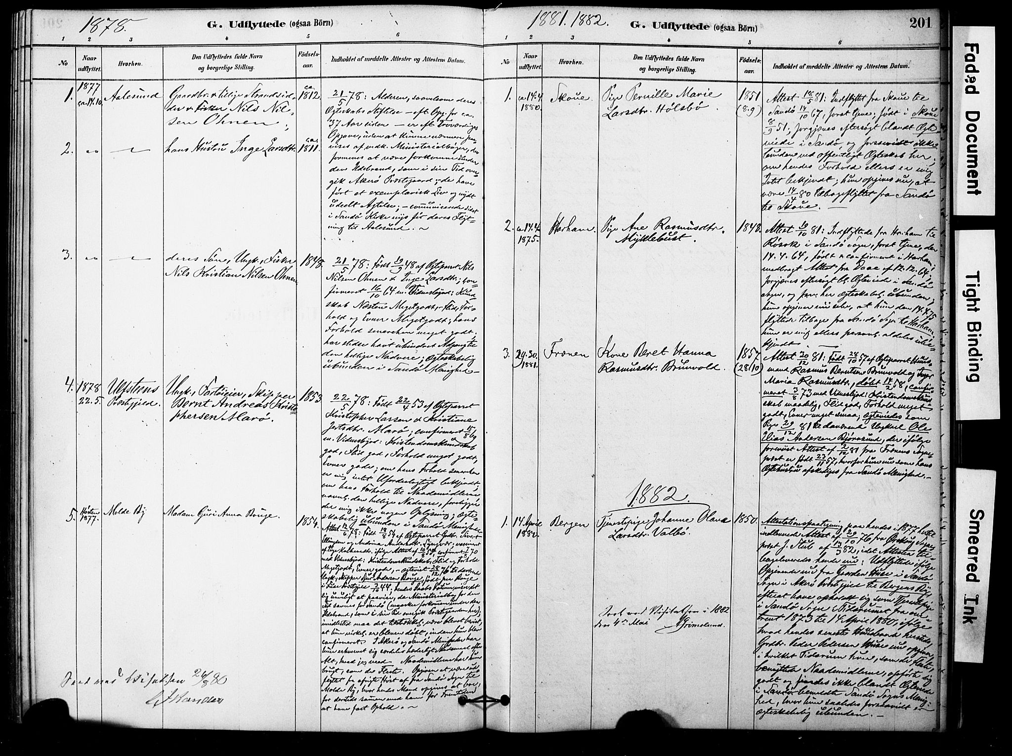 Ministerialprotokoller, klokkerbøker og fødselsregistre - Møre og Romsdal, AV/SAT-A-1454/561/L0729: Parish register (official) no. 561A03, 1878-1900, p. 201