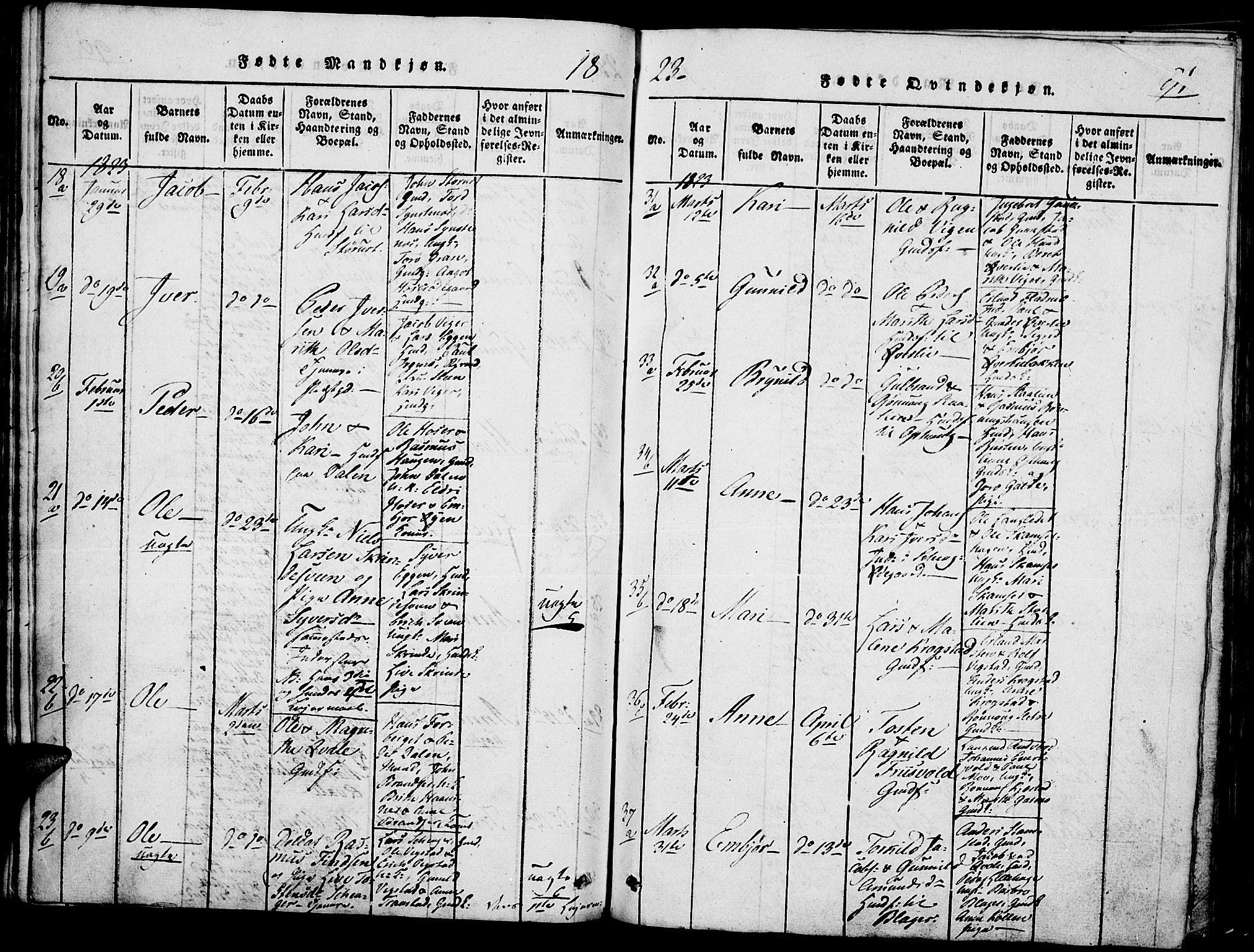 Lom prestekontor, SAH/PREST-070/K/L0004: Parish register (official) no. 4, 1815-1825, p. 91