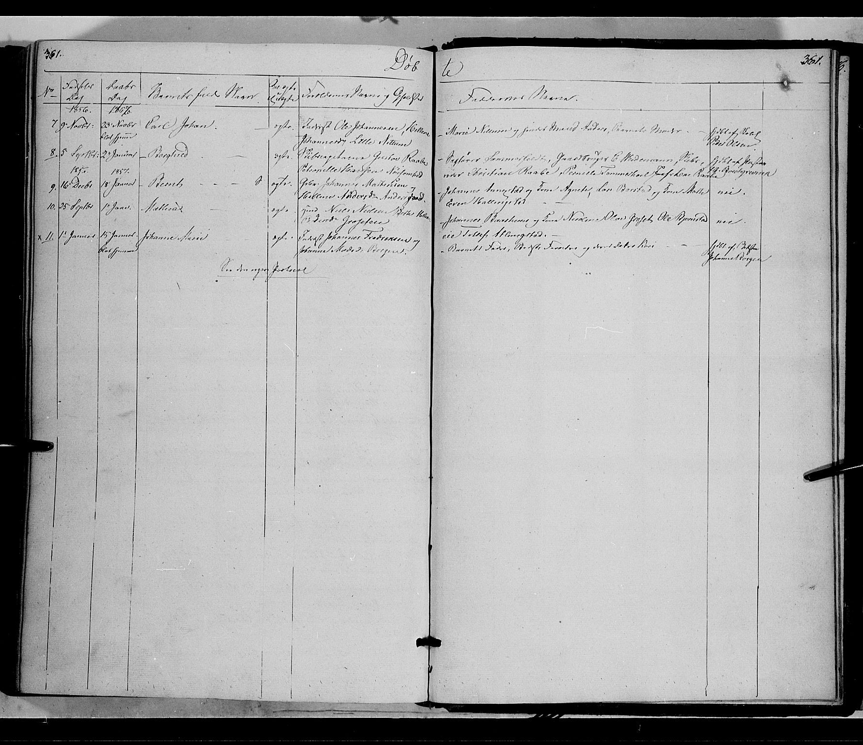 Østre Toten prestekontor, SAH/PREST-104/H/Ha/Haa/L0003: Parish register (official) no. 3, 1848-1856, p. 361