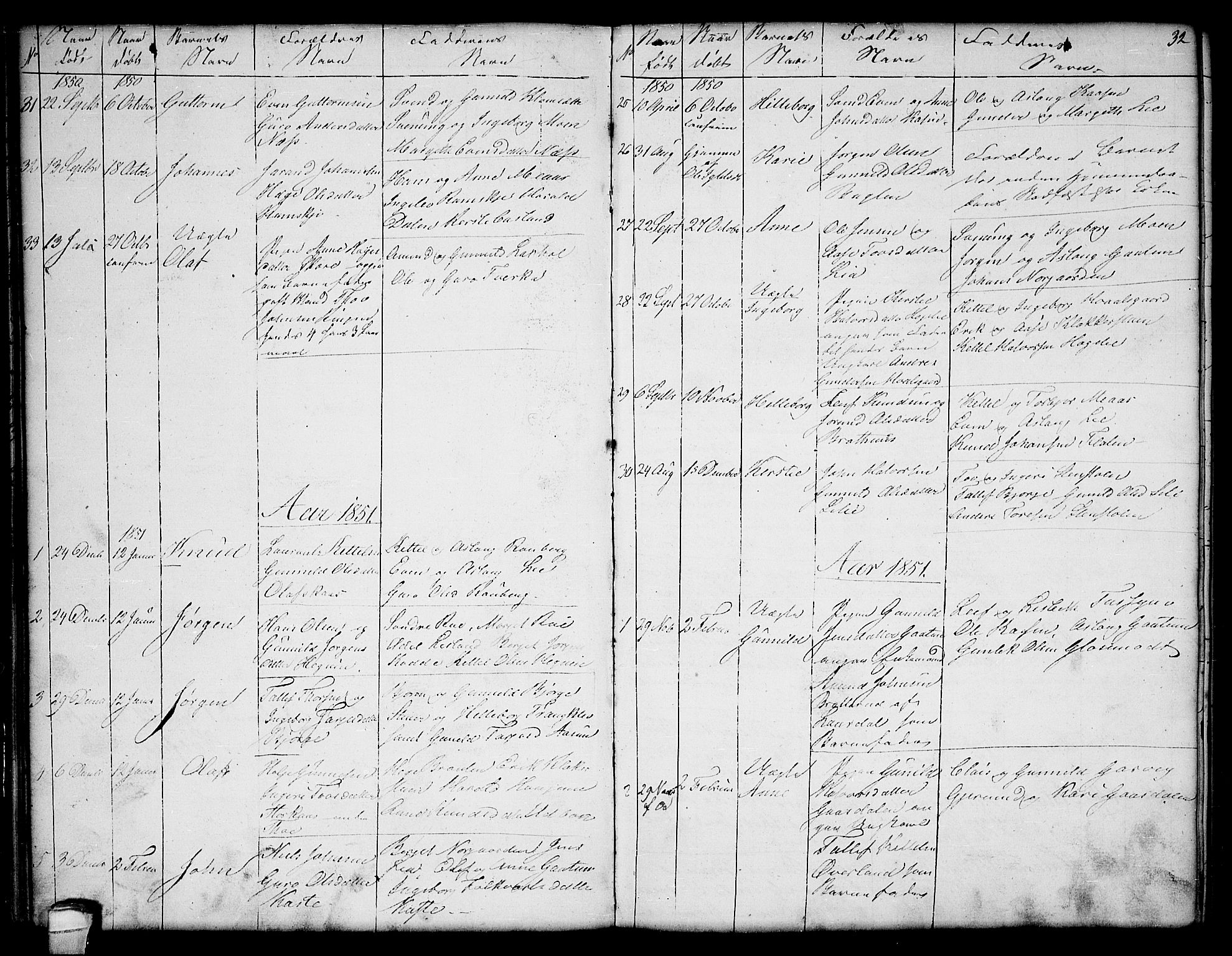 Seljord kirkebøker, SAKO/A-20/G/Ga/L0002: Parish register (copy) no. I 2, 1838-1866, p. 32