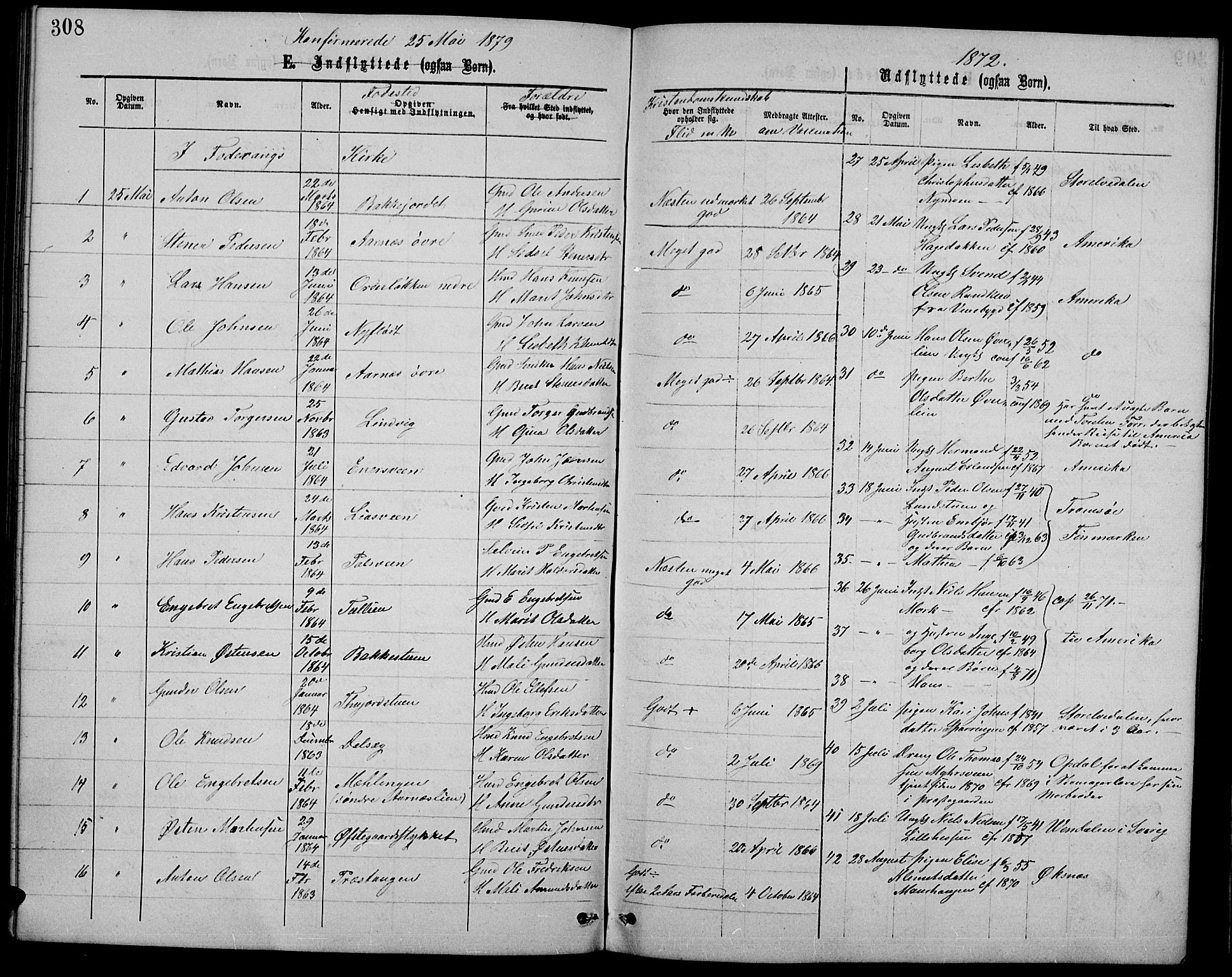 Ringebu prestekontor, SAH/PREST-082/H/Ha/Hab/L0004: Parish register (copy) no. 4, 1867-1879, p. 308