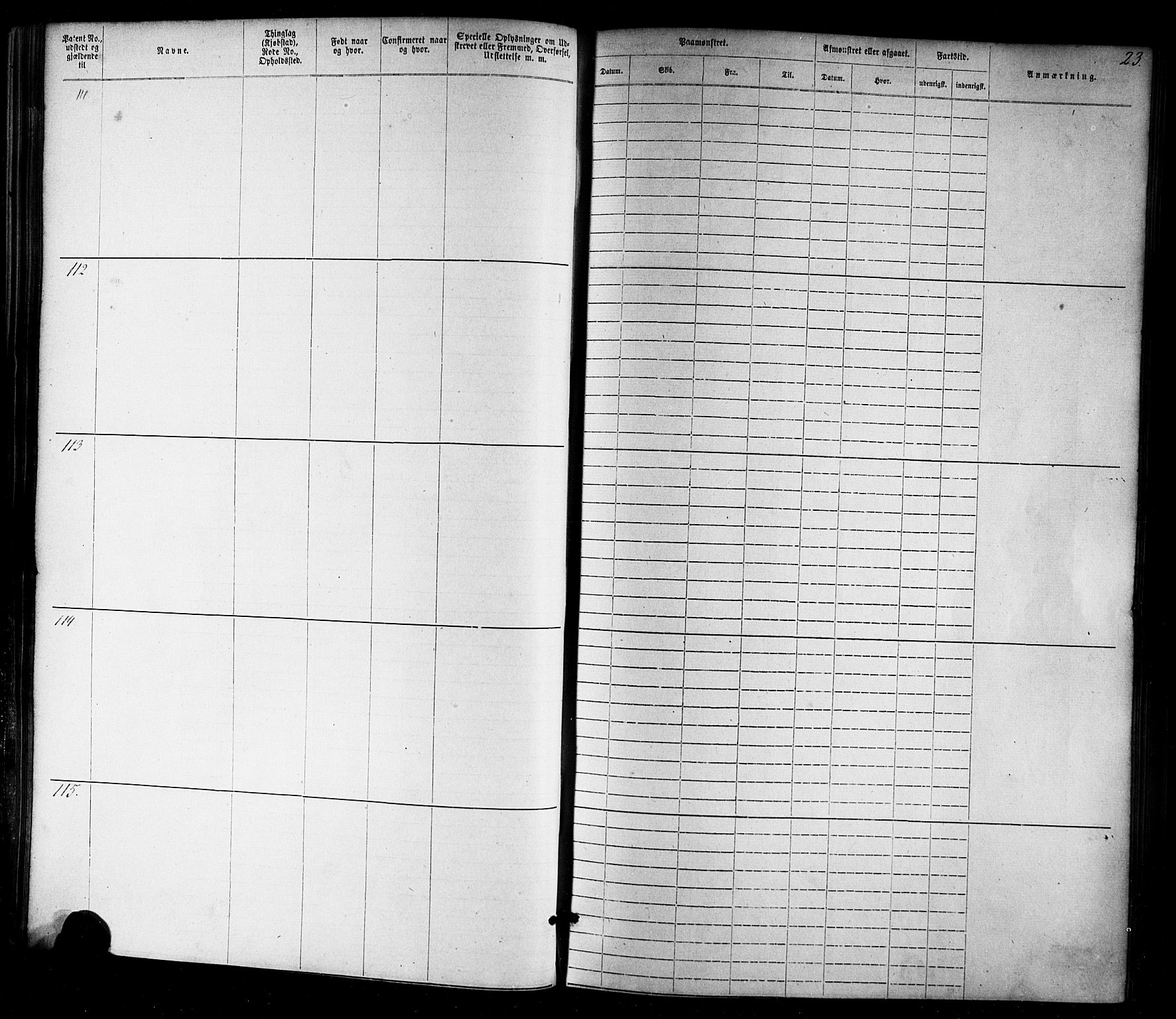 Farsund mønstringskrets, SAK/2031-0017/F/Fa/L0005: Annotasjonsrulle nr 1-1910 med register, Z-2, 1869-1877, p. 49