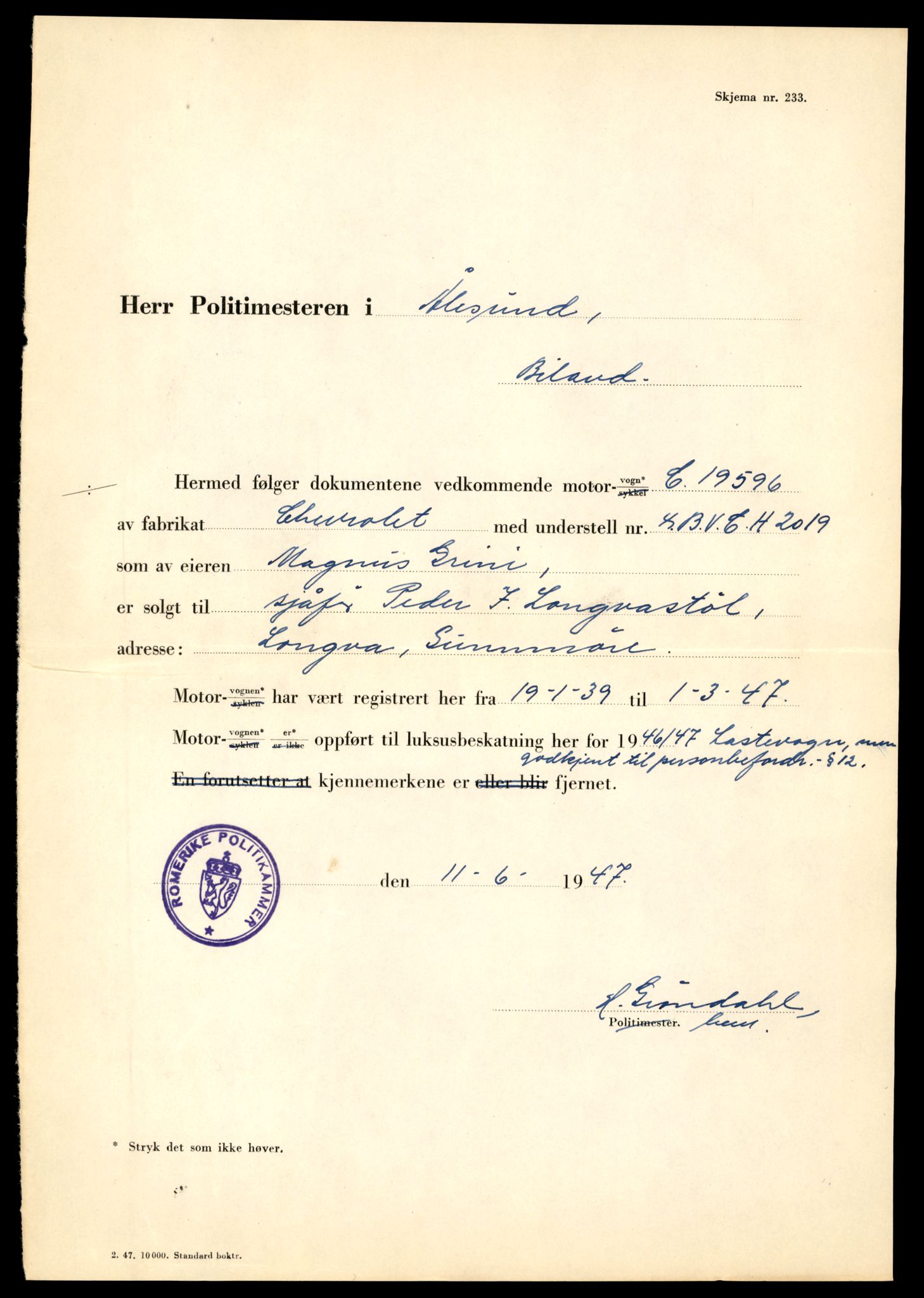 Møre og Romsdal vegkontor - Ålesund trafikkstasjon, AV/SAT-A-4099/F/Fe/L0033: Registreringskort for kjøretøy T 12151 - T 12474, 1927-1998, p. 981