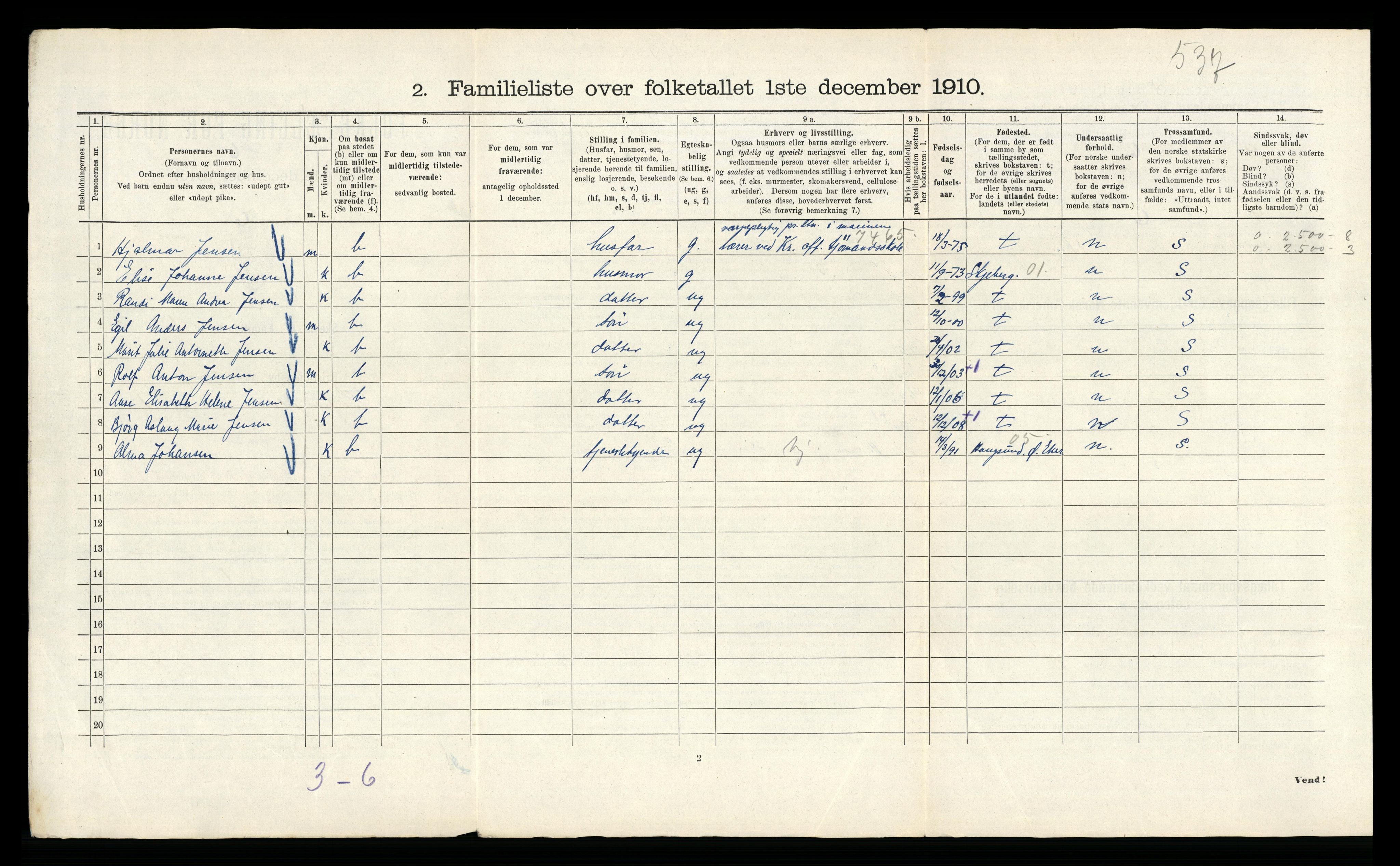 RA, 1910 census for Kristiania, 1910, p. 94816