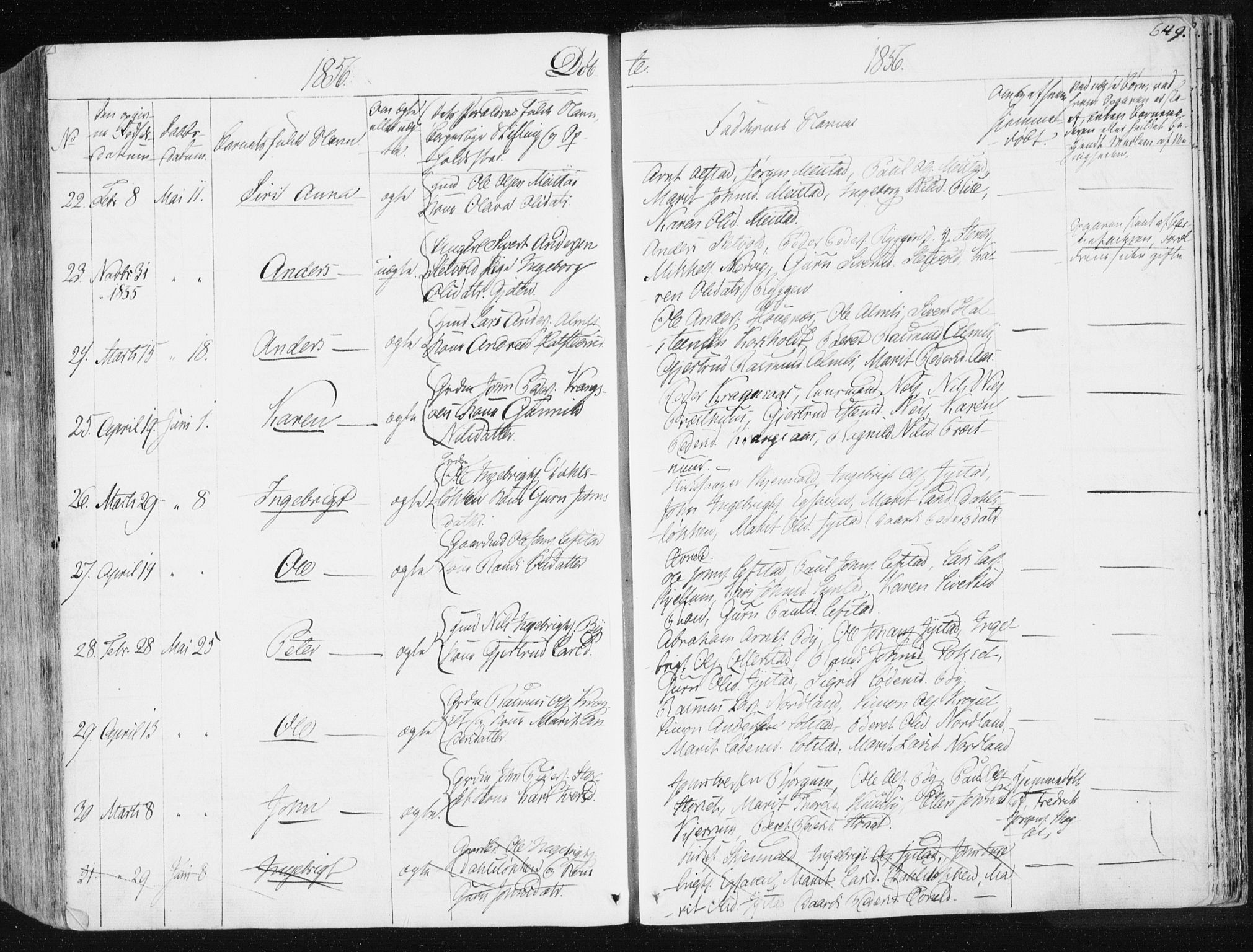 Ministerialprotokoller, klokkerbøker og fødselsregistre - Sør-Trøndelag, SAT/A-1456/665/L0771: Parish register (official) no. 665A06, 1830-1856, p. 649