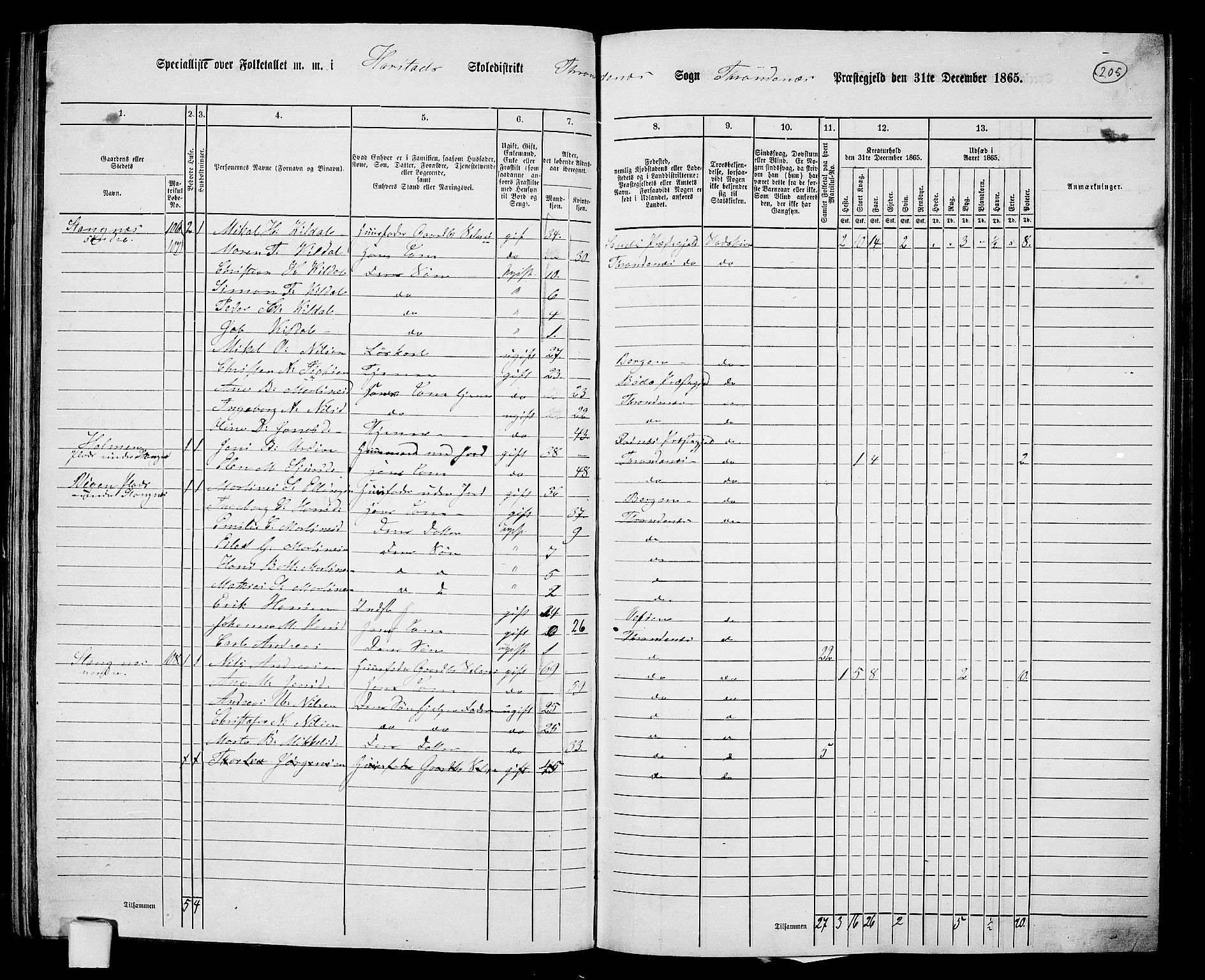 RA, 1865 census for Trondenes, 1865, p. 93