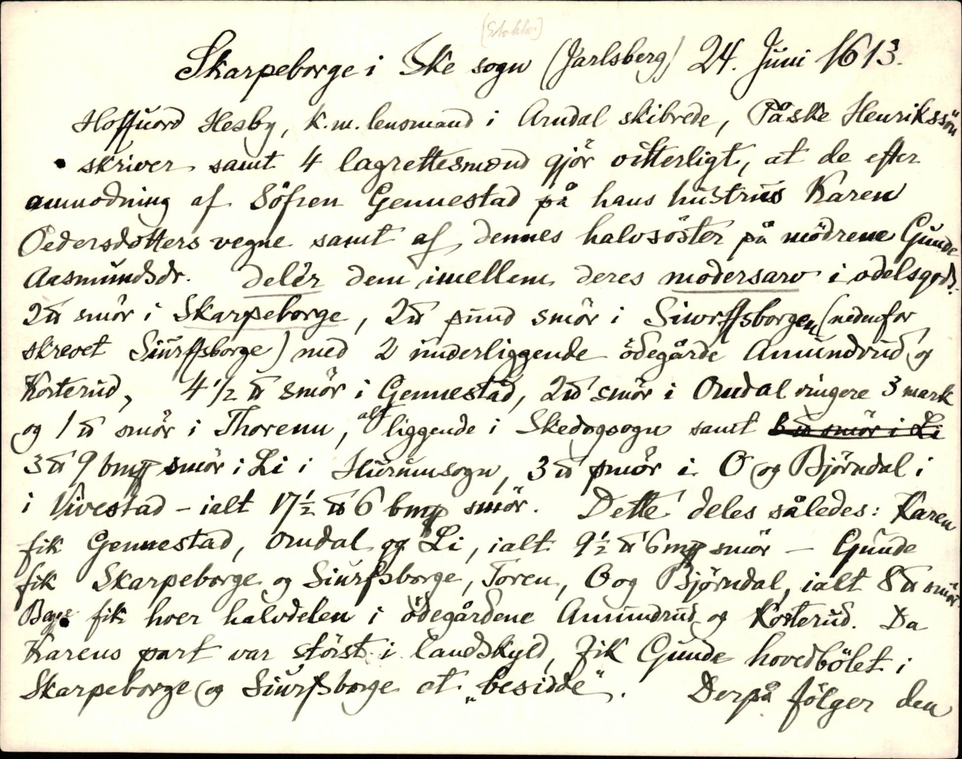 Riksarkivets diplomsamling, AV/RA-EA-5965/F35/F35d/L0002: Innlånte diplomer, seddelregister, 1592-1620, p. 629