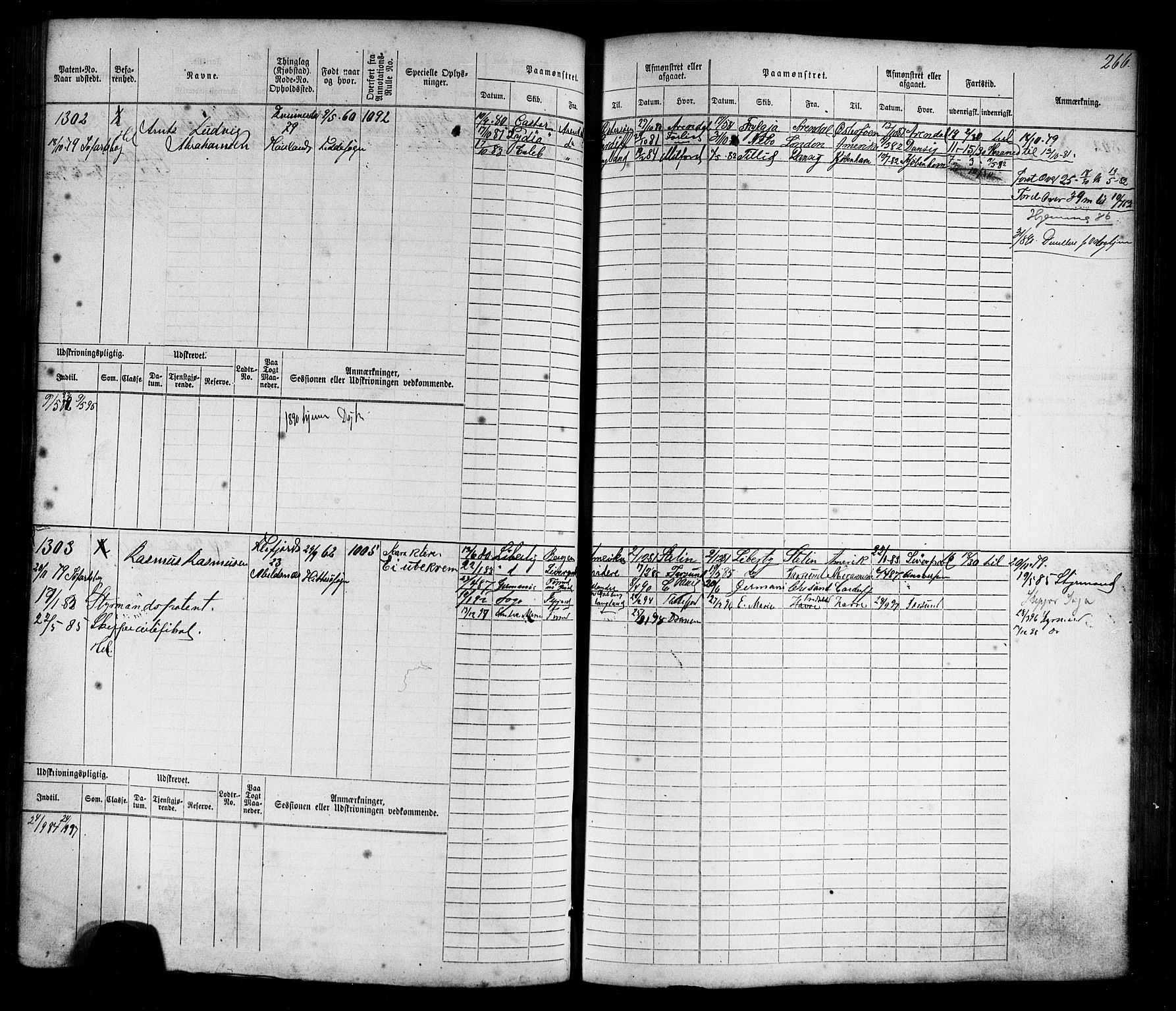 Flekkefjord mønstringskrets, AV/SAK-2031-0018/F/Fb/L0009: Hovedrulle nr 771-1533, Æ-6, 1868-1900, p. 291