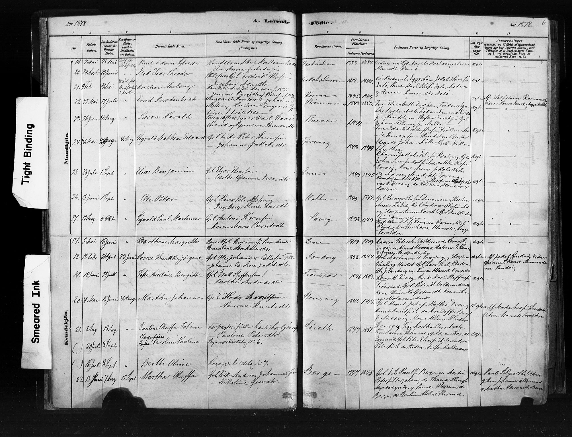 Ministerialprotokoller, klokkerbøker og fødselsregistre - Møre og Romsdal, AV/SAT-A-1454/507/L0073: Parish register (official) no. 507A08, 1878-1904, p. 6