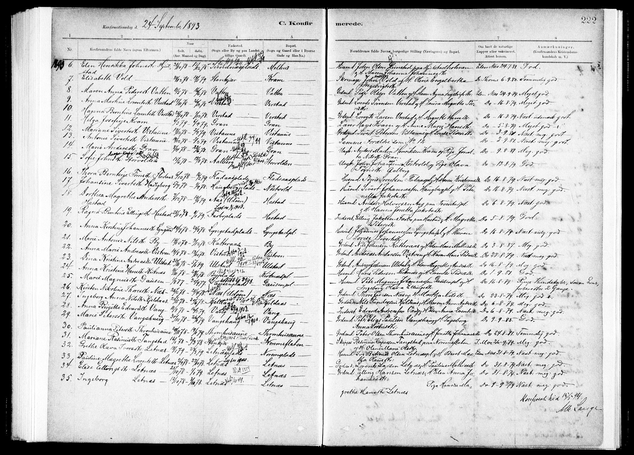 Ministerialprotokoller, klokkerbøker og fødselsregistre - Nord-Trøndelag, SAT/A-1458/730/L0285: Parish register (official) no. 730A10, 1879-1914, p. 222