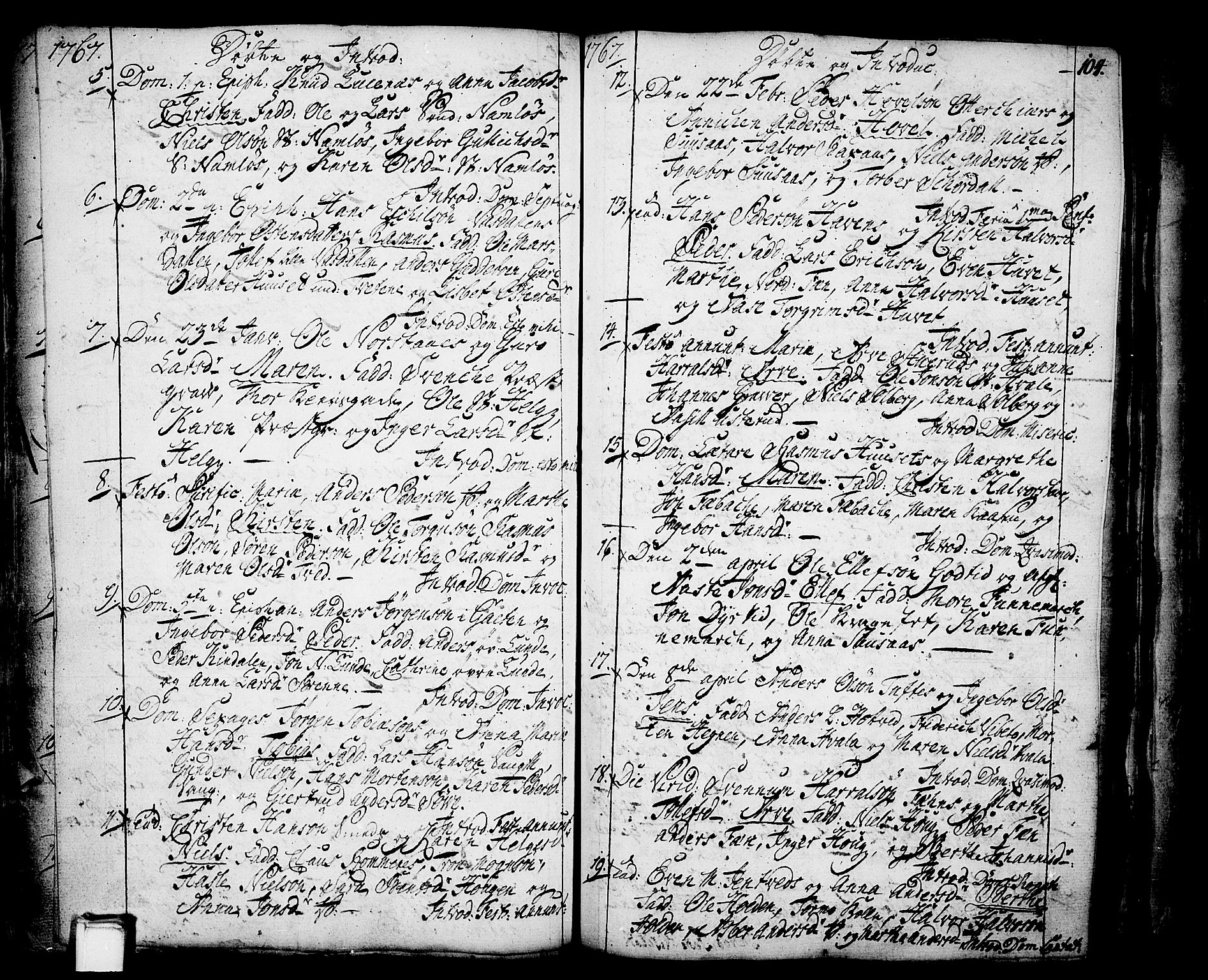 Holla kirkebøker, AV/SAKO-A-272/F/Fa/L0001: Parish register (official) no. 1, 1717-1779, p. 104