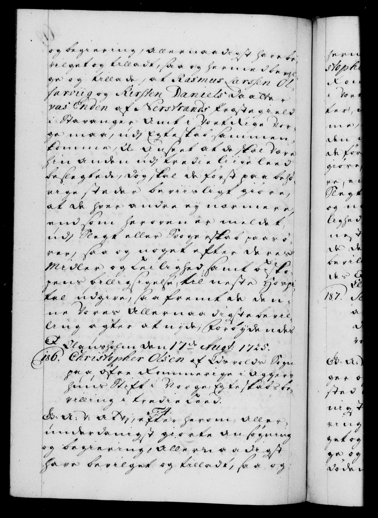 Danske Kanselli 1572-1799, RA/EA-3023/F/Fc/Fca/Fcaa/L0024: Norske registre, 1723-1725, p. 619b