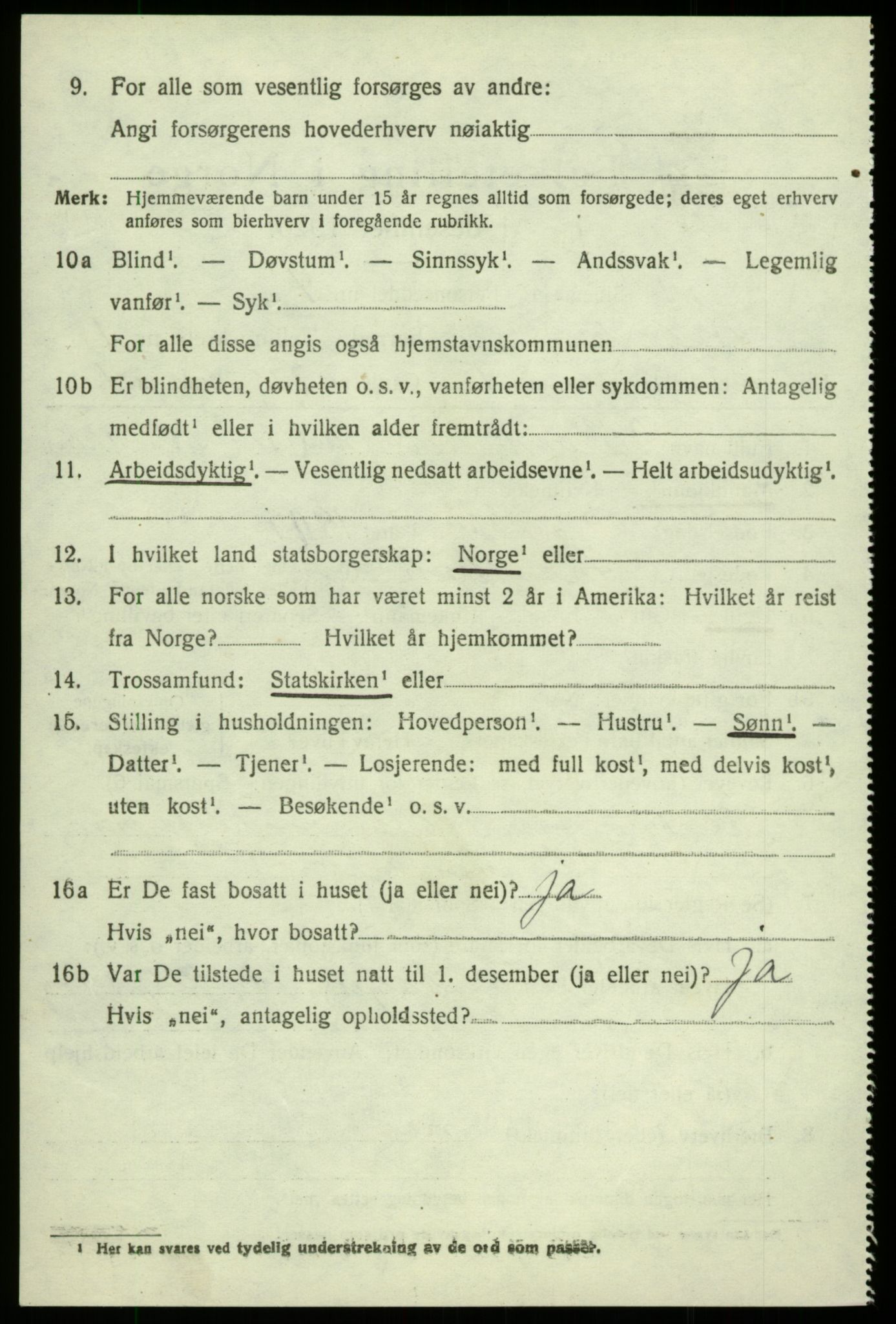 SAB, 1920 census for Strandvik, 1920, p. 755