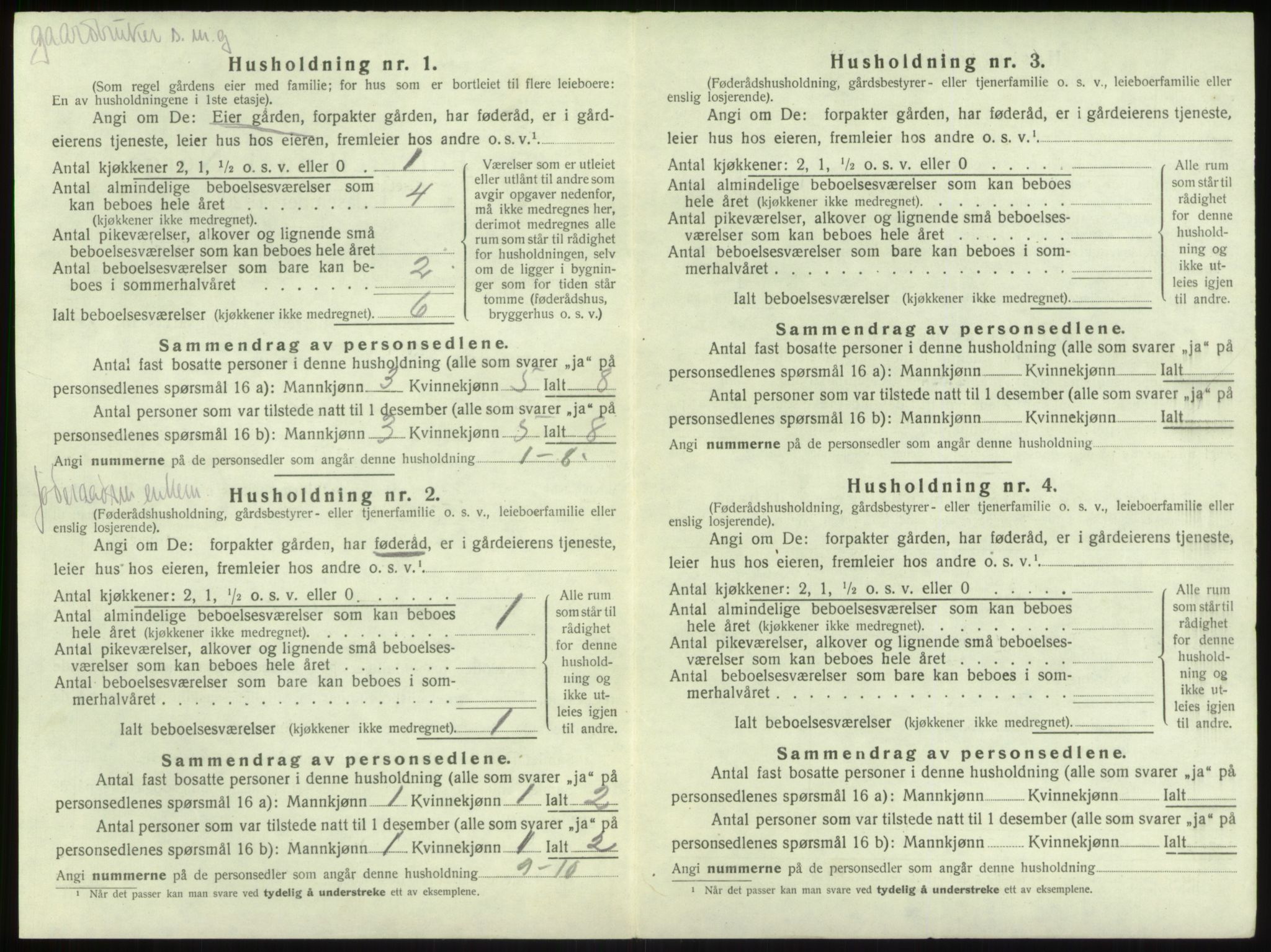 SAB, 1920 census for Kyrkjebø, 1920, p. 405