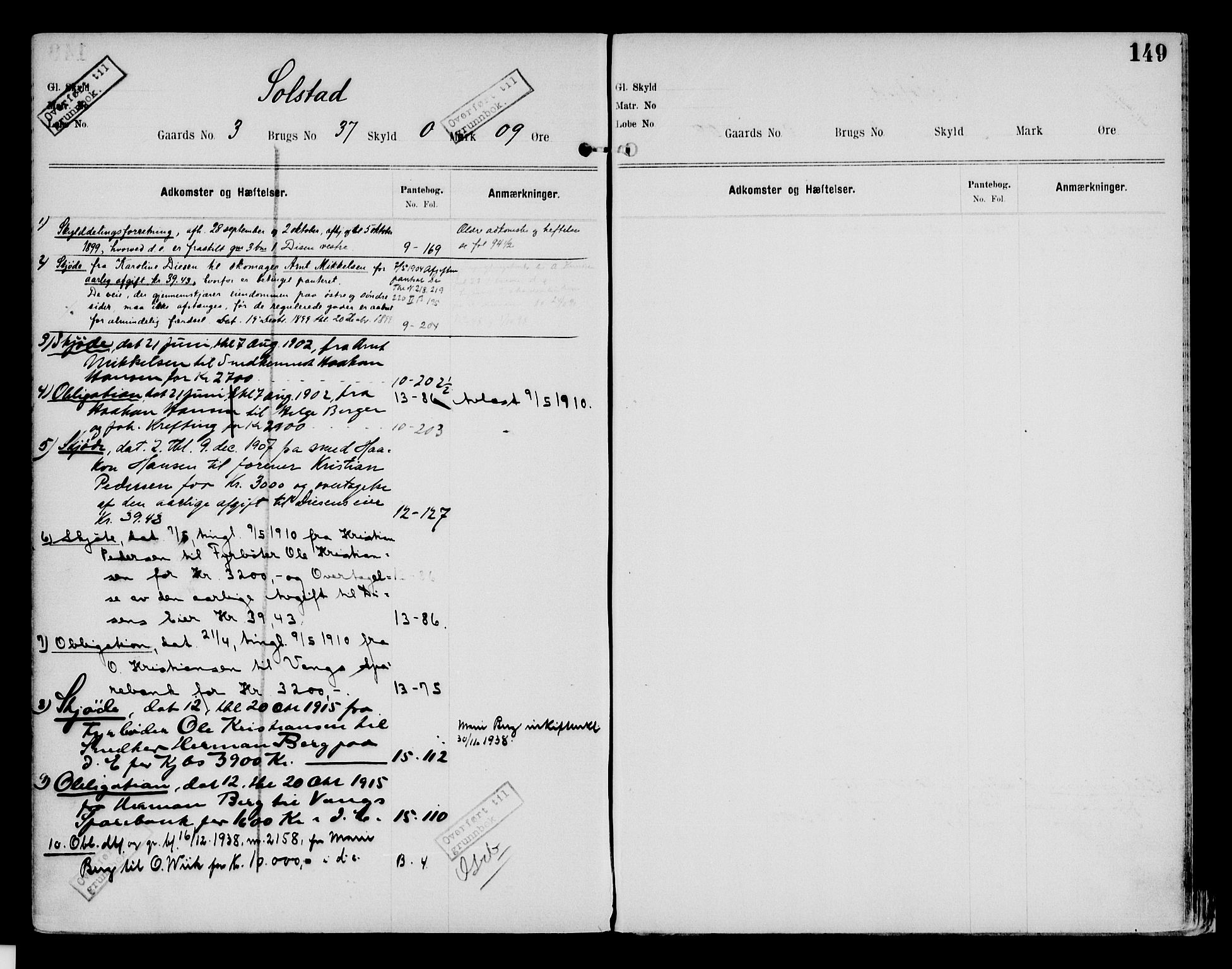 Nord-Hedmark sorenskriveri, SAH/TING-012/H/Ha/Had/Hade/L0002: Mortgage register no. 4.2, 1893-1940, p. 149