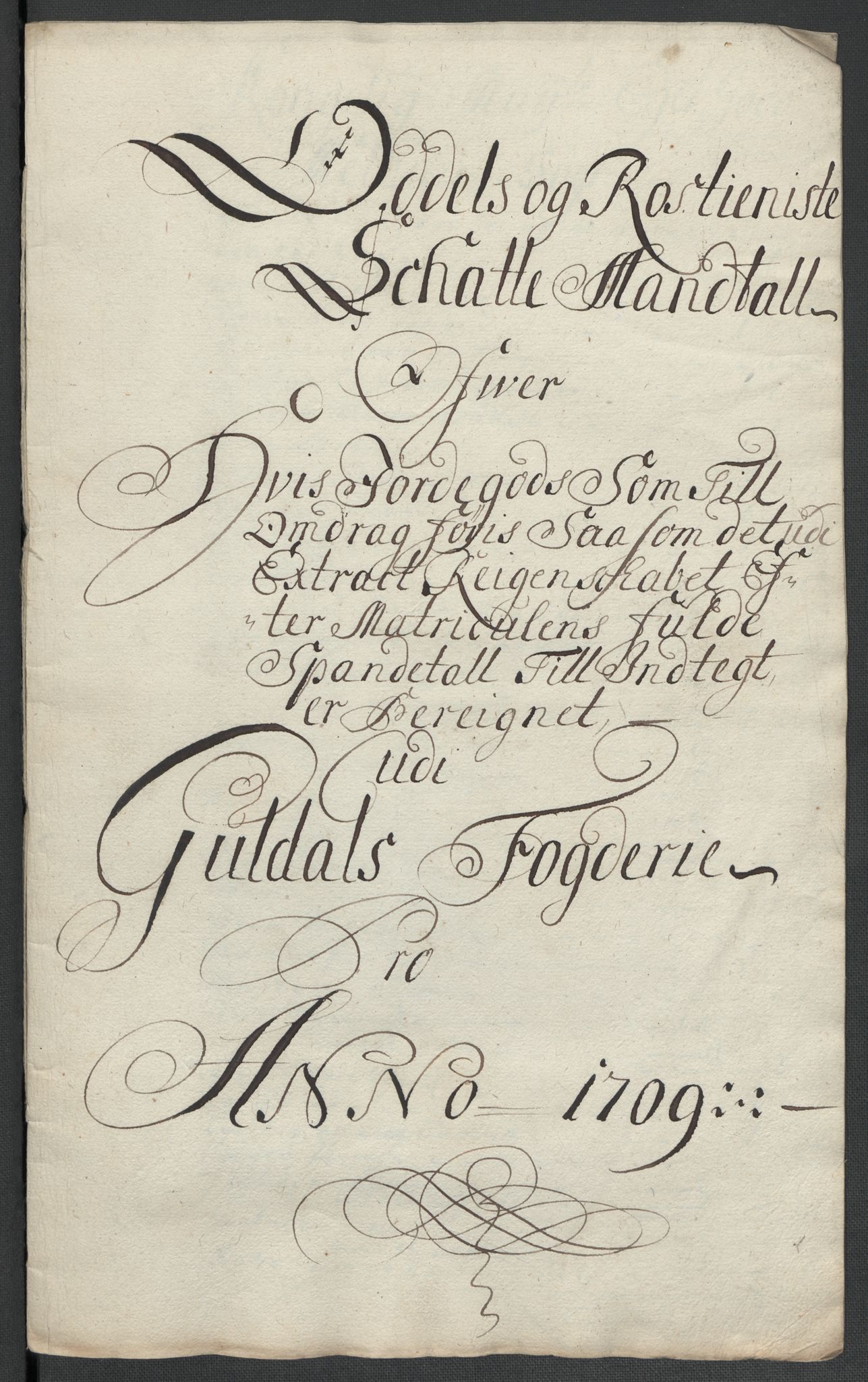 Rentekammeret inntil 1814, Reviderte regnskaper, Fogderegnskap, RA/EA-4092/R60/L3959: Fogderegnskap Orkdal og Gauldal, 1709, p. 386