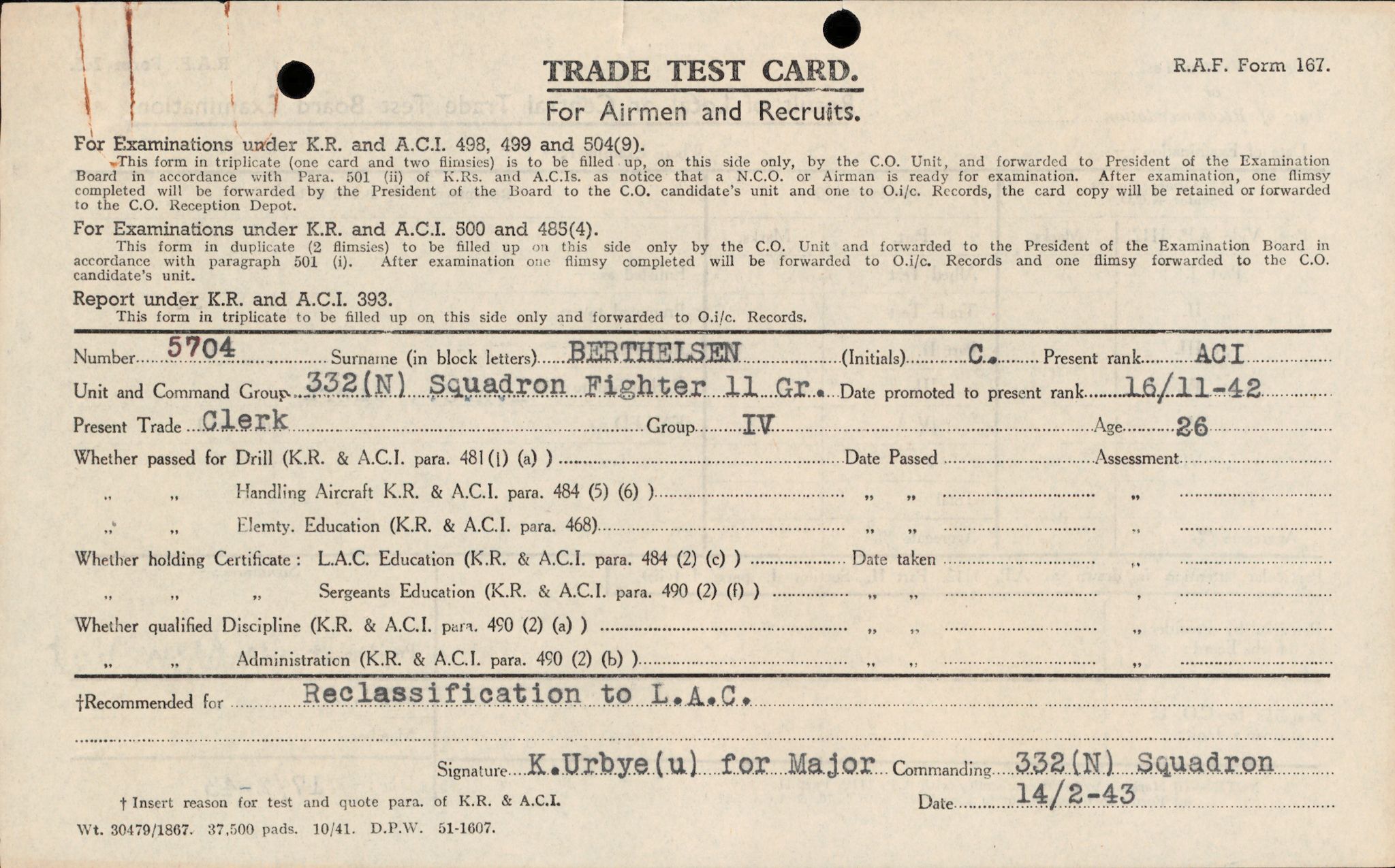 Forsvaret, Rygge hovedflystasjon, AV/RA-RAFA-2298/P/Pd/L0039: Andersen, Gunnar Bjarne - Coward, Christian - f. 1916, 1916, p. 437