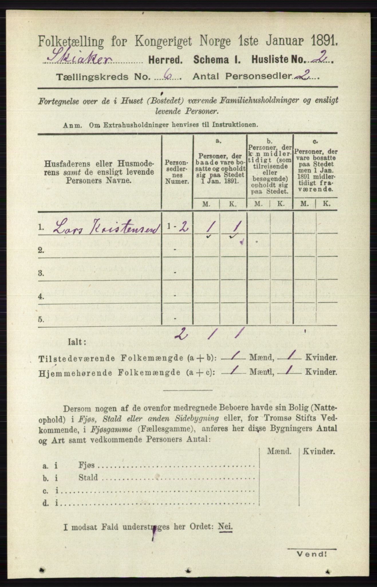 RA, 1891 census for 0513 Skjåk, 1891, p. 1983