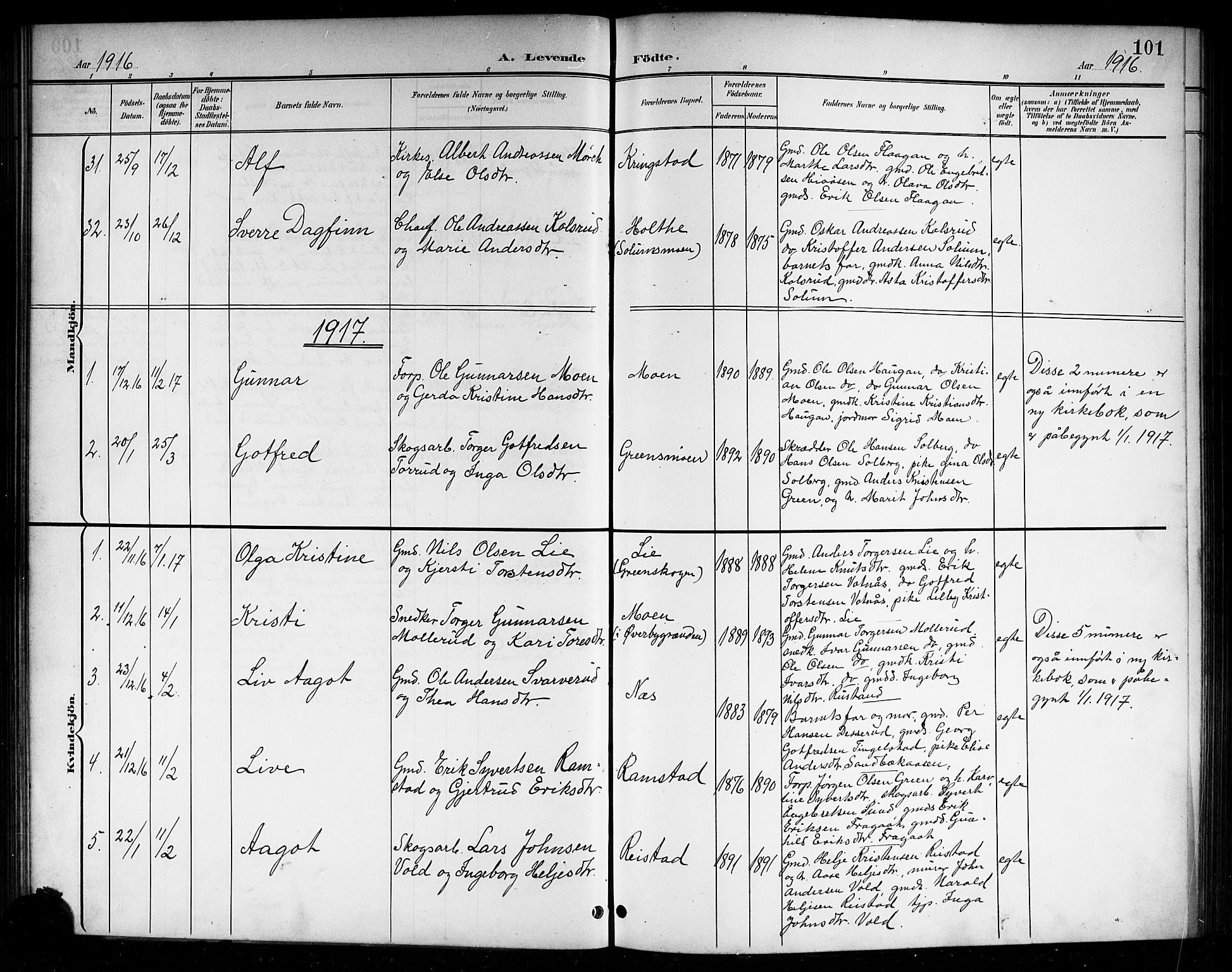 Sigdal kirkebøker, SAKO/A-245/G/Ga/L0006: Parish register (copy) no. I 6, 1901-1916, p. 101