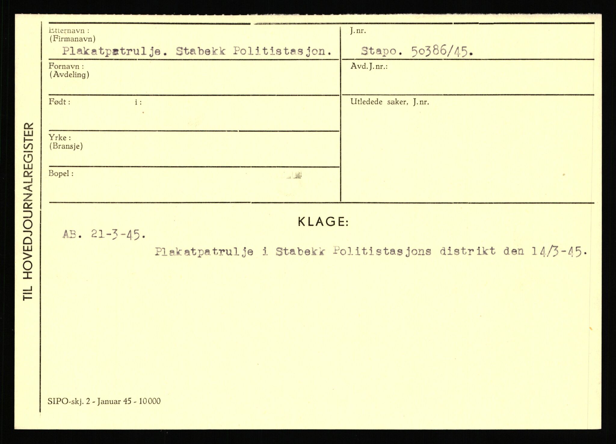 Statspolitiet - Hovedkontoret / Osloavdelingen, AV/RA-S-1329/C/Ca/L0012: Oanæs - Quistgaard	, 1943-1945, p. 4587
