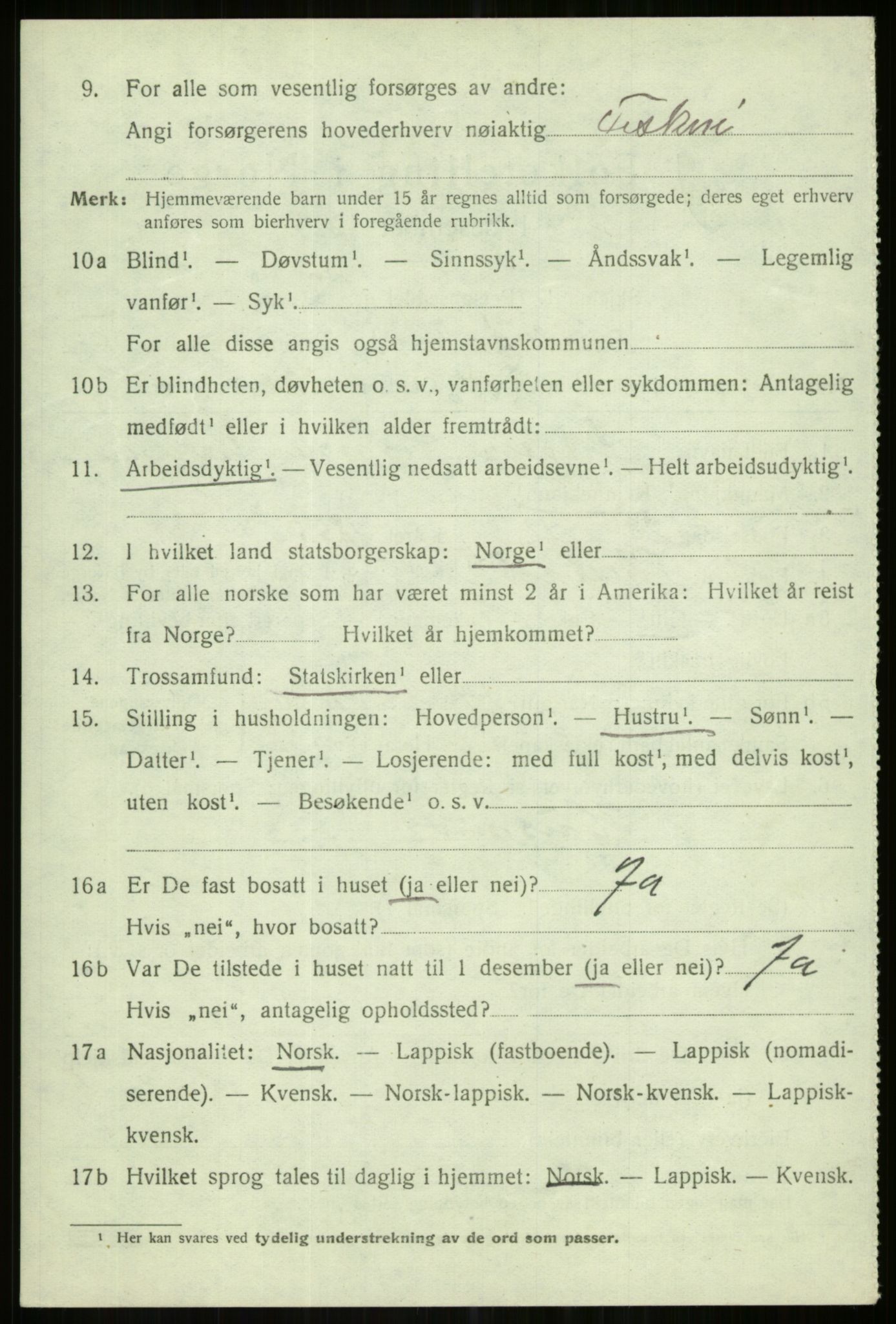 SATØ, 1920 census for Karlsøy, 1920, p. 2687
