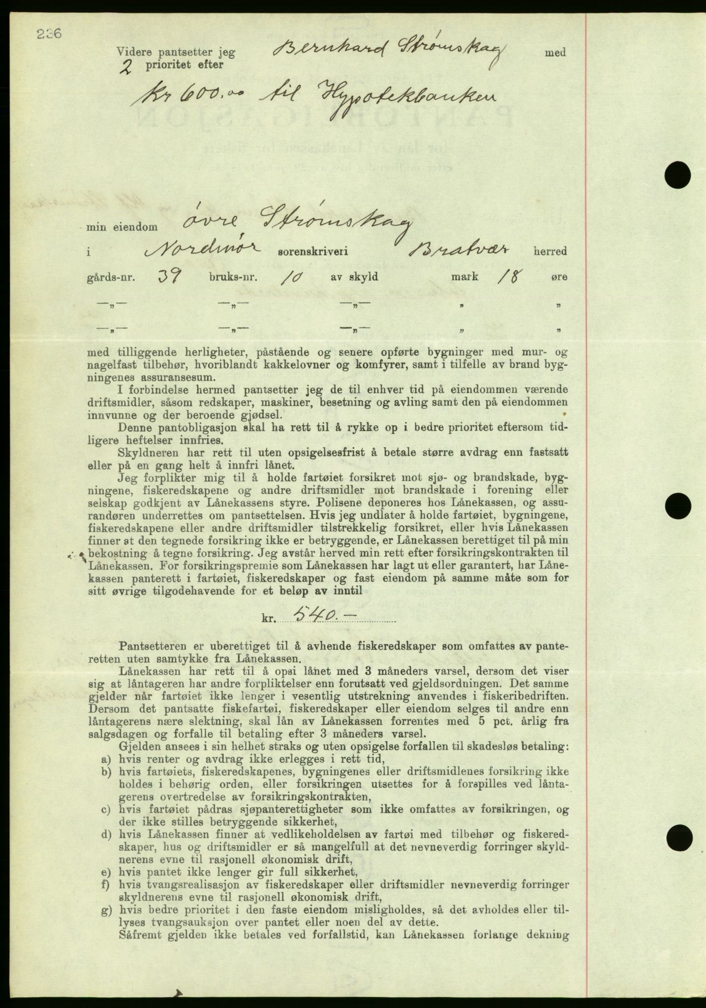 Nordmøre sorenskriveri, AV/SAT-A-4132/1/2/2Ca/L0090: Mortgage book no. B80, 1936-1937, Diary no: : 2345/1936