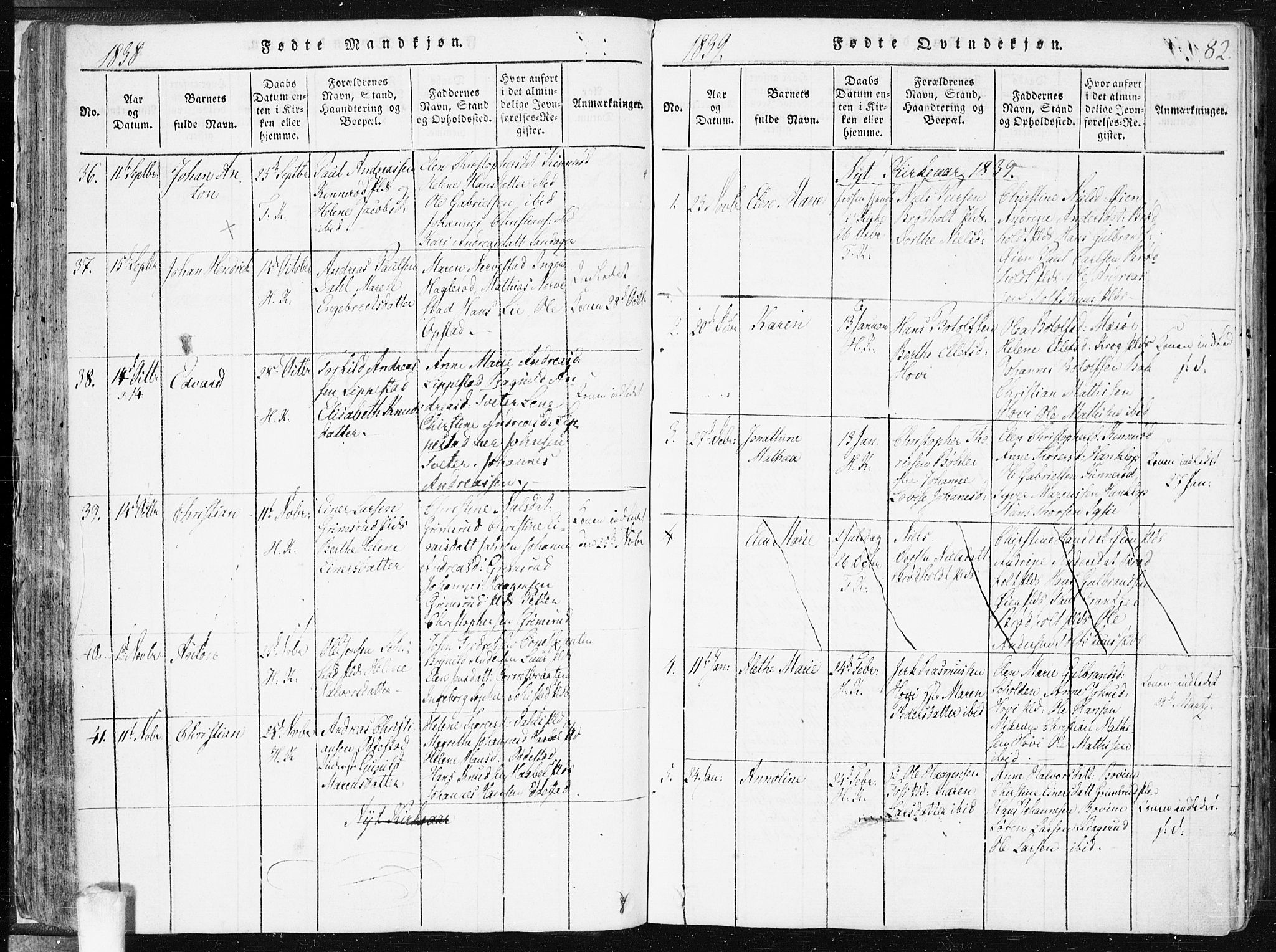 Hobøl prestekontor Kirkebøker, AV/SAO-A-2002/F/Fa/L0002: Parish register (official) no. I 2, 1814-1841, p. 82