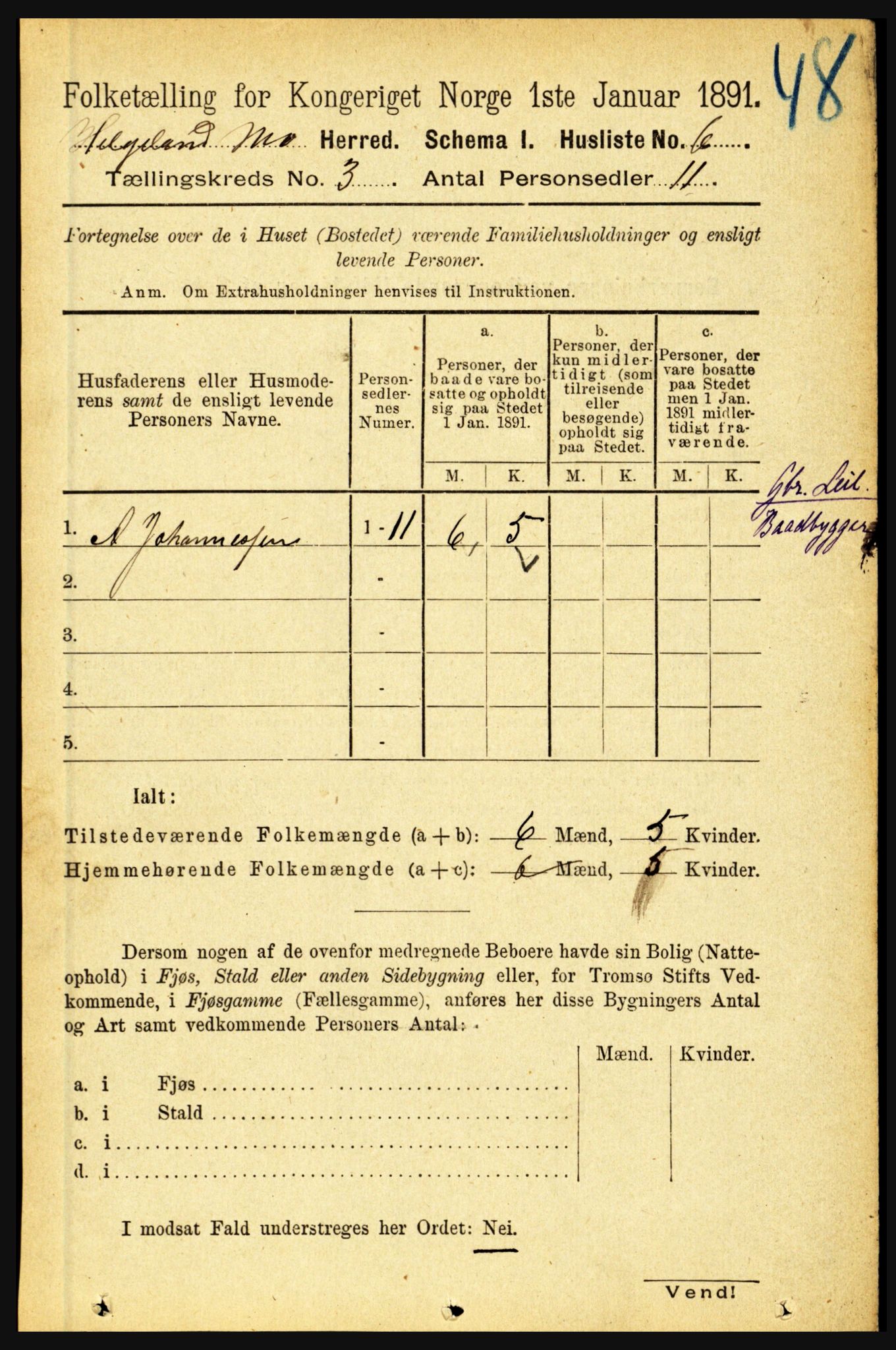 RA, 1891 census for 1833 Mo, 1891, p. 1306