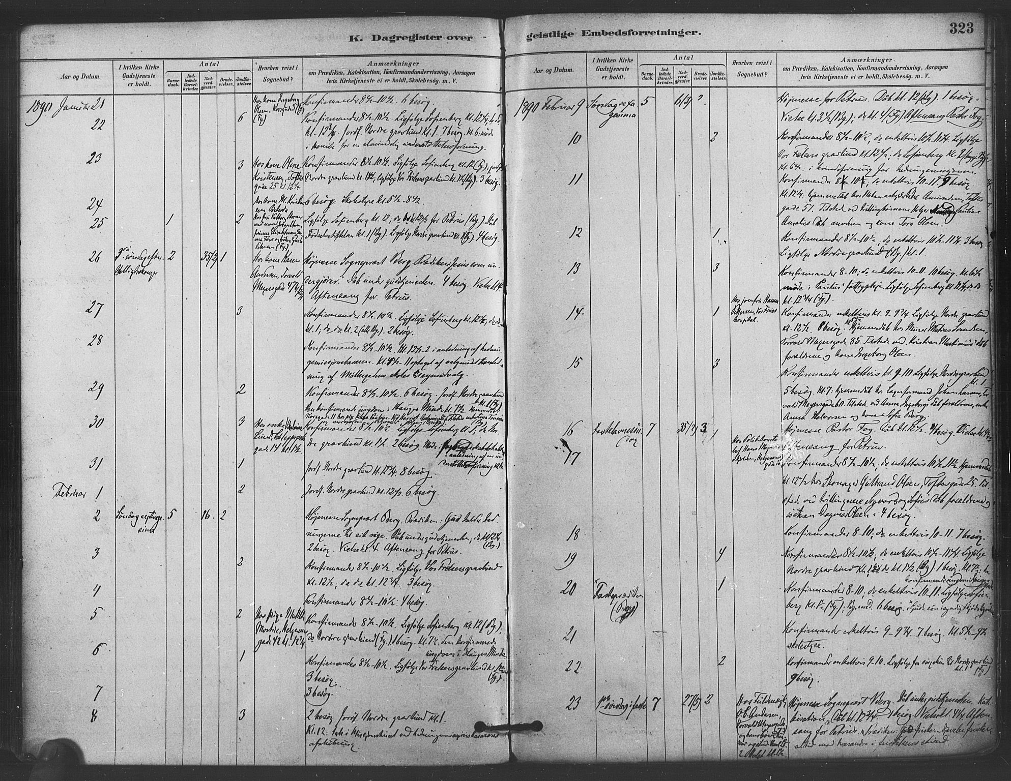 Paulus prestekontor Kirkebøker, AV/SAO-A-10871/F/Fa/L0005: Parish register (official) no. 5, 1879-1889, p. 323