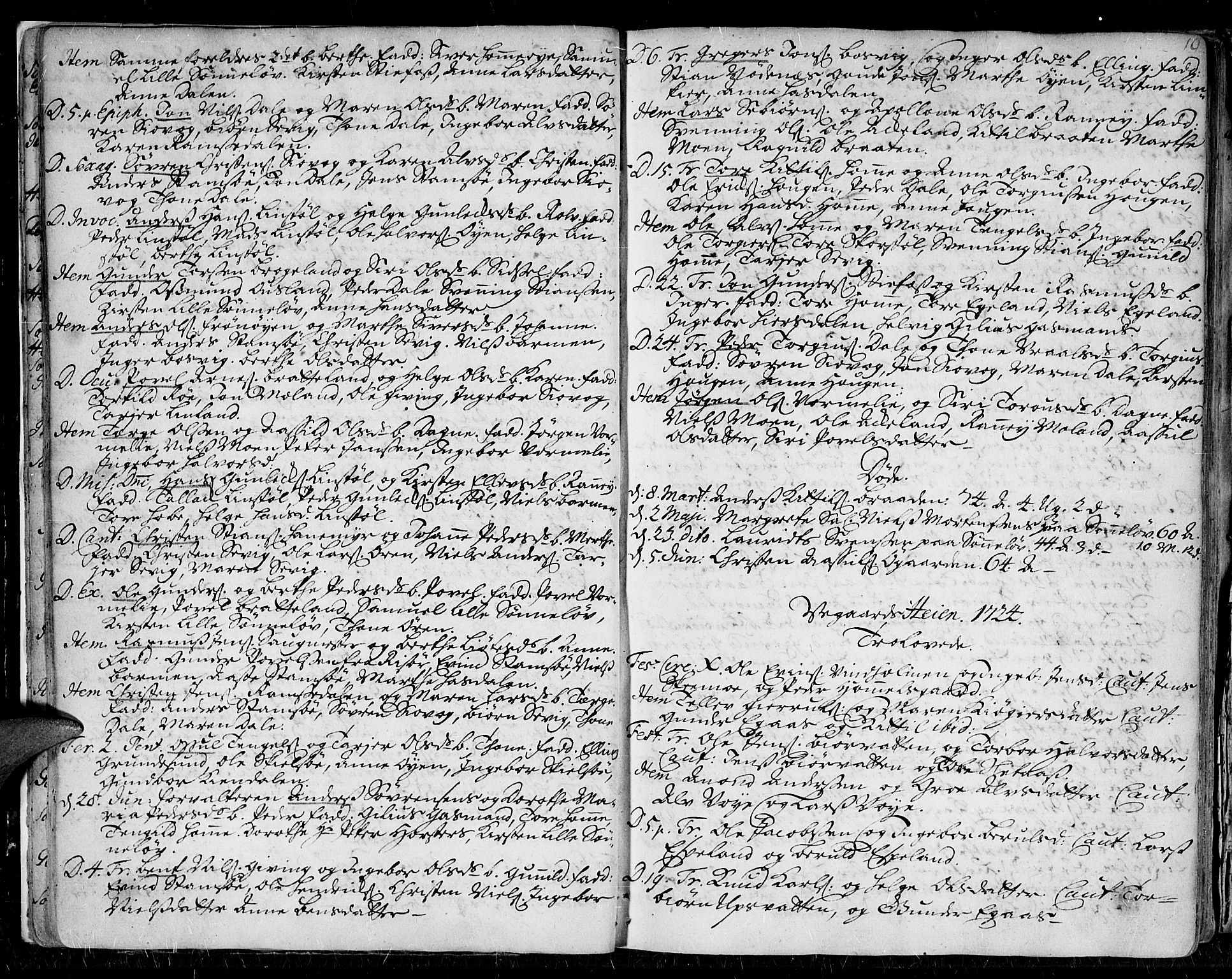 Gjerstad sokneprestkontor, SAK/1111-0014/F/Fa/Faa/L0002: Parish register (official) no. A 2, 1717-1779, p. 19