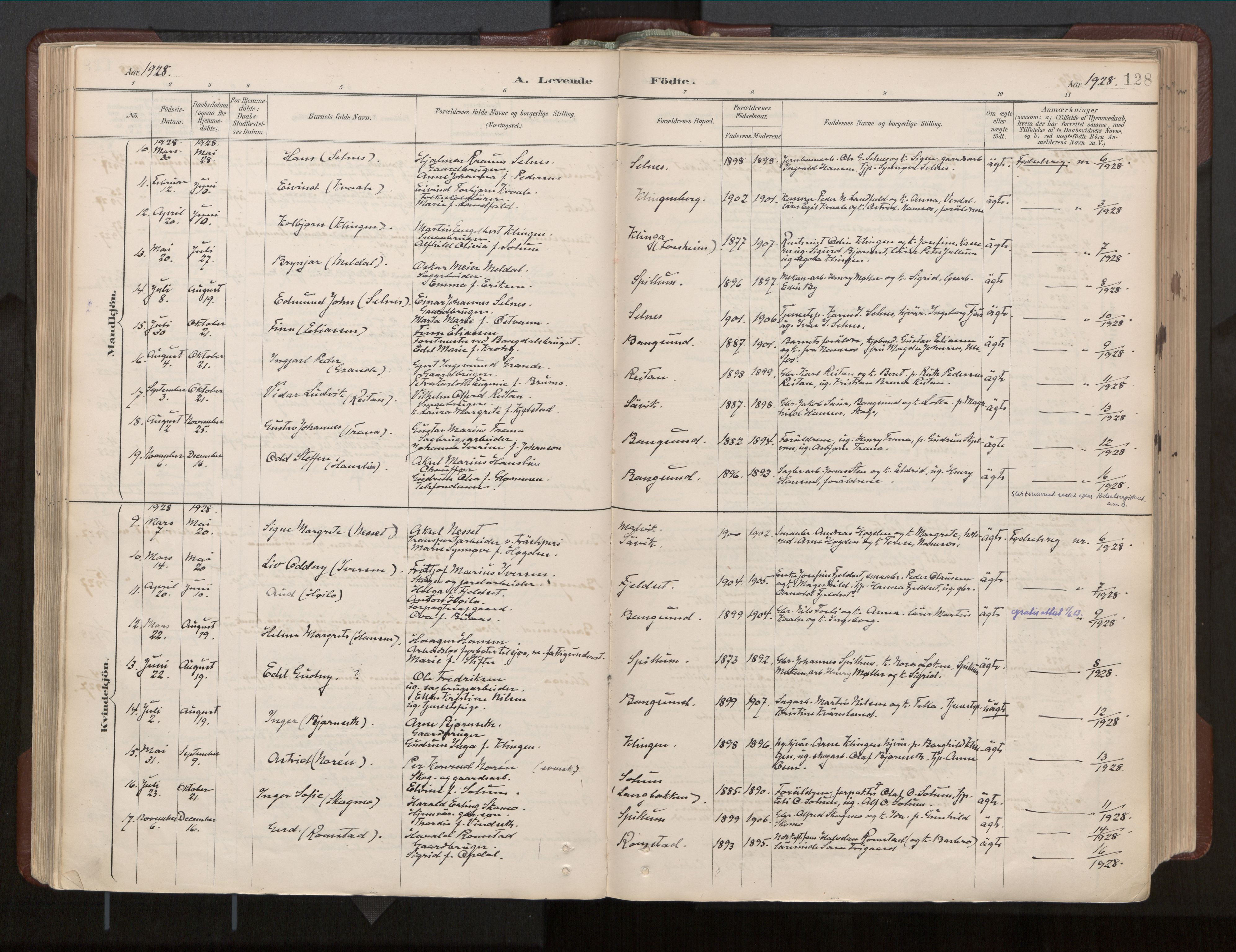 Ministerialprotokoller, klokkerbøker og fødselsregistre - Nord-Trøndelag, SAT/A-1458/770/L0589: Parish register (official) no. 770A03, 1887-1929, p. 128