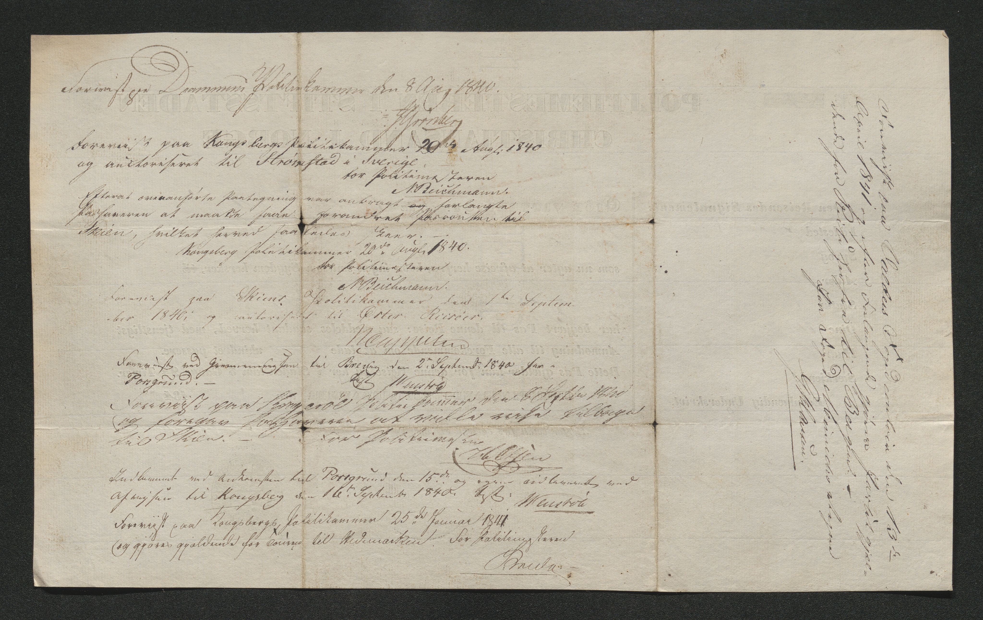 Drammen politikammer, AV/SAKO-A-623/I/Ia/Iab/L0006: Innleverte pass, 1841-1842, p. 199