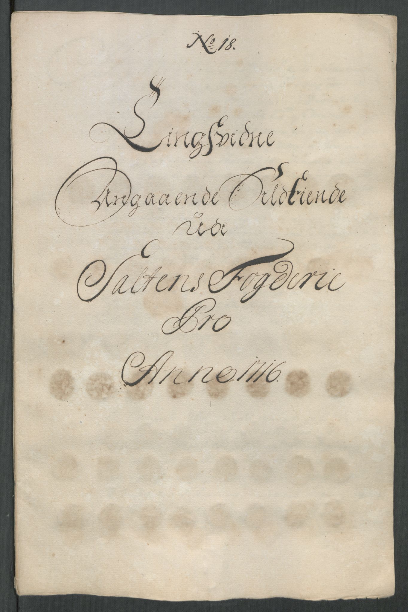 Rentekammeret inntil 1814, Reviderte regnskaper, Fogderegnskap, AV/RA-EA-4092/R66/L4586: Fogderegnskap Salten, 1716, p. 199