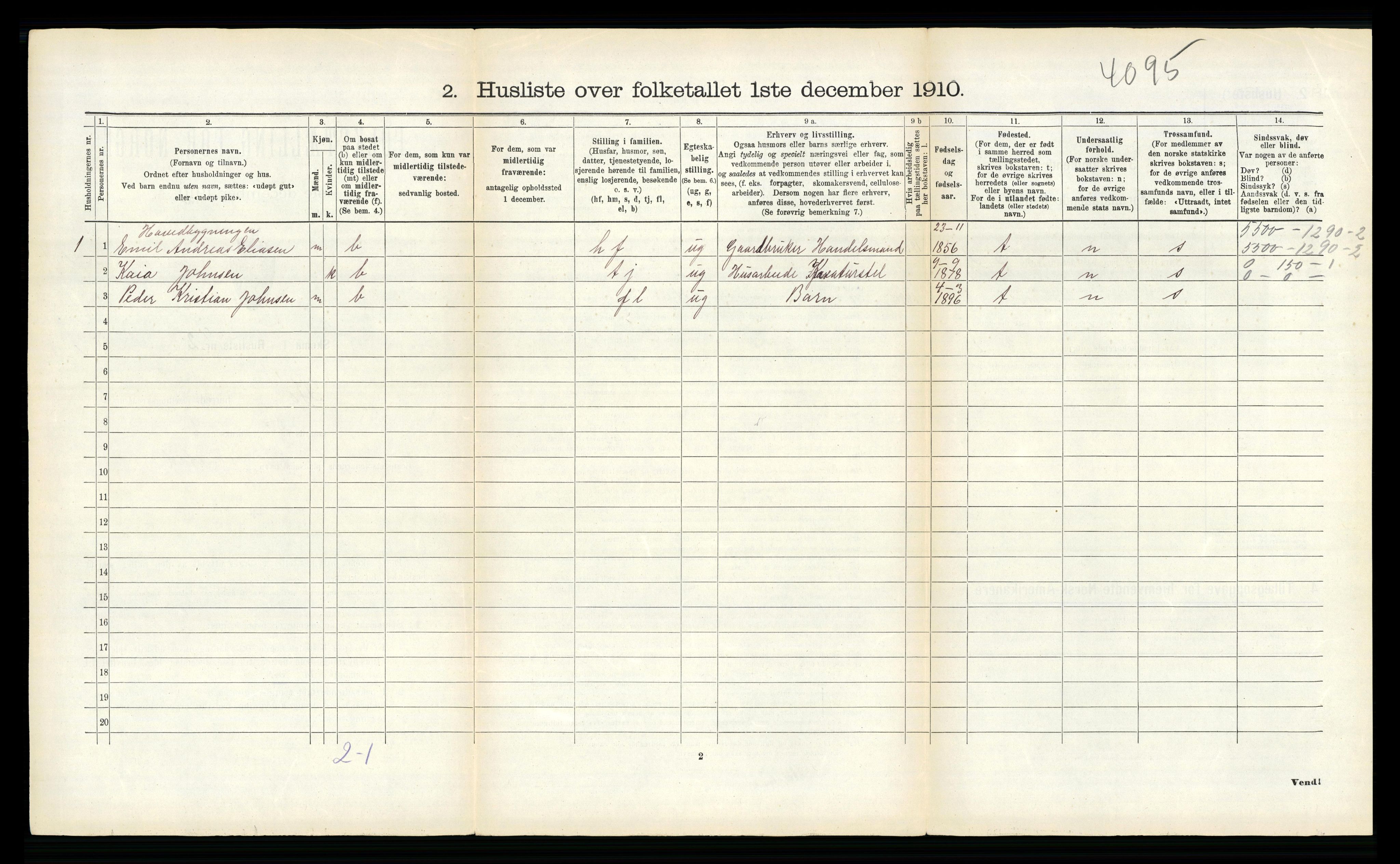 RA, 1910 census for Bø, 1910, p. 666