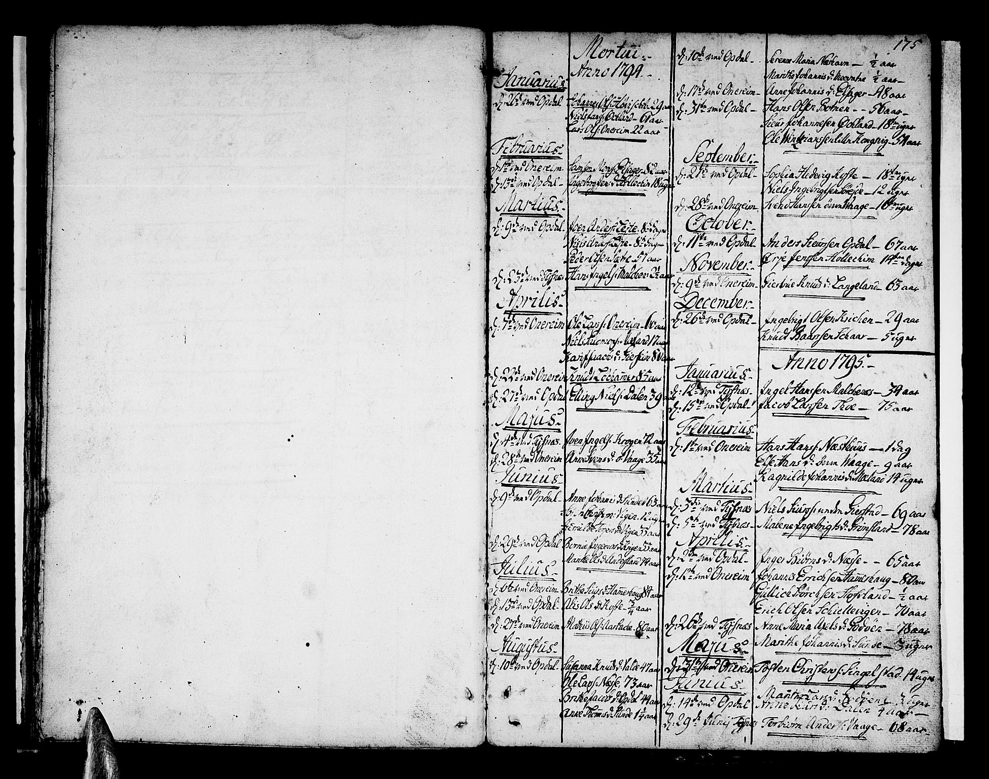Tysnes sokneprestembete, SAB/A-78601/H/Haa: Parish register (official) no. A 2 /1, 1732-1804, p. 175