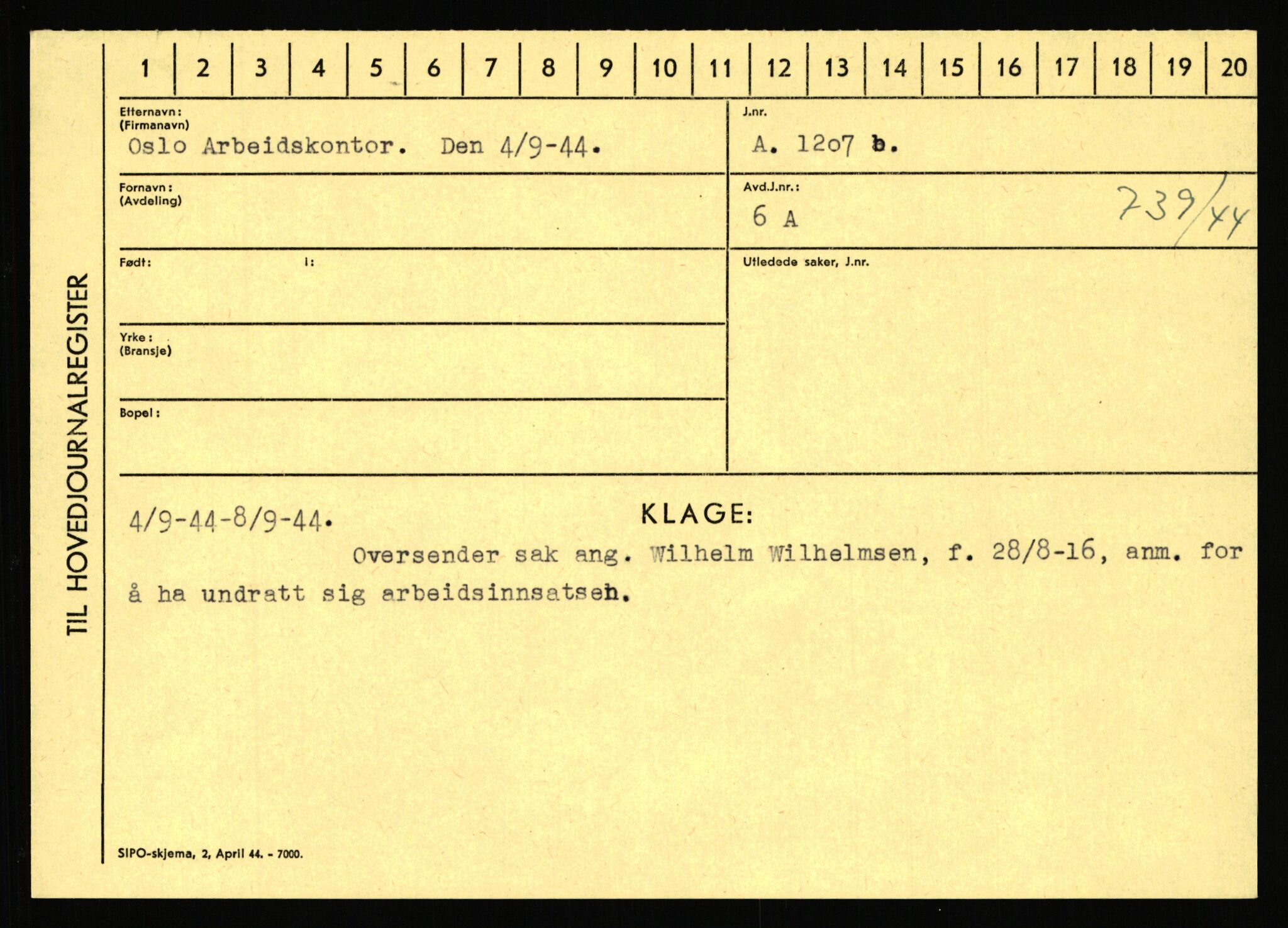 Statspolitiet - Hovedkontoret / Osloavdelingen, AV/RA-S-1329/C/Ca/L0012: Oanæs - Quistgaard	, 1943-1945, p. 2352