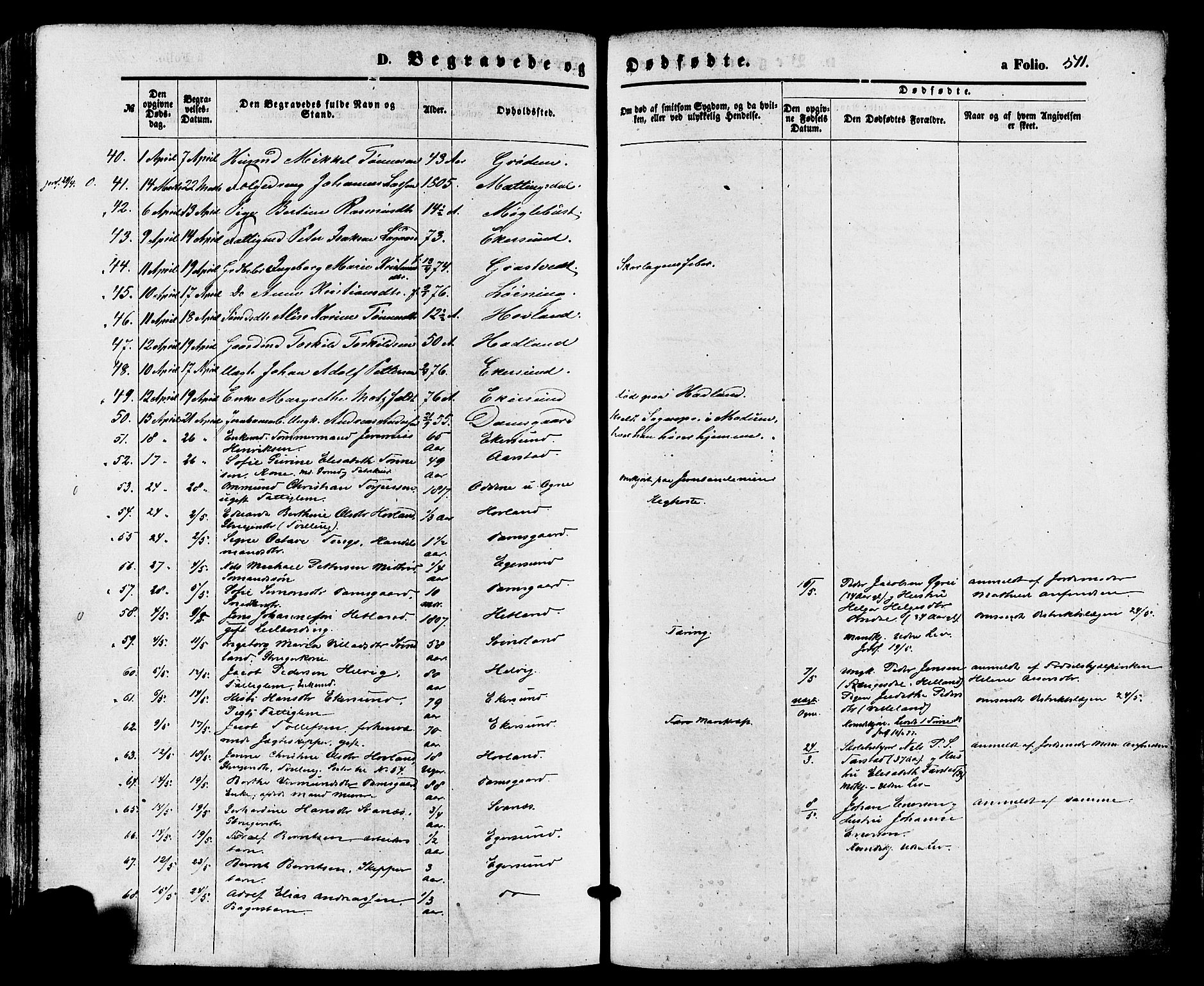 Eigersund sokneprestkontor, AV/SAST-A-101807/S08/L0014: Parish register (official) no. A 13, 1866-1878, p. 511