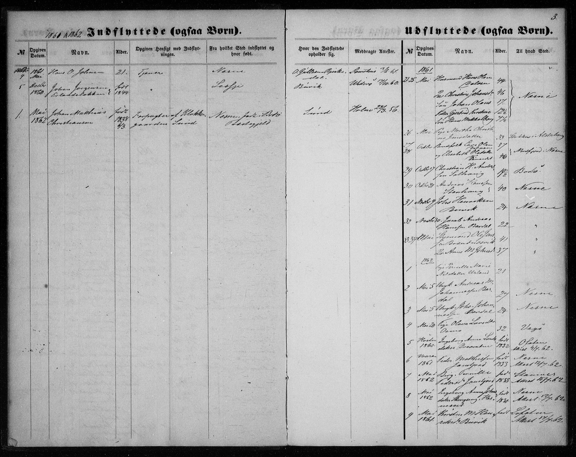 Ministerialprotokoller, klokkerbøker og fødselsregistre - Nordland, AV/SAT-A-1459/825/L0360: Parish register (official) no. 825A14, 1860-1886, p. 3