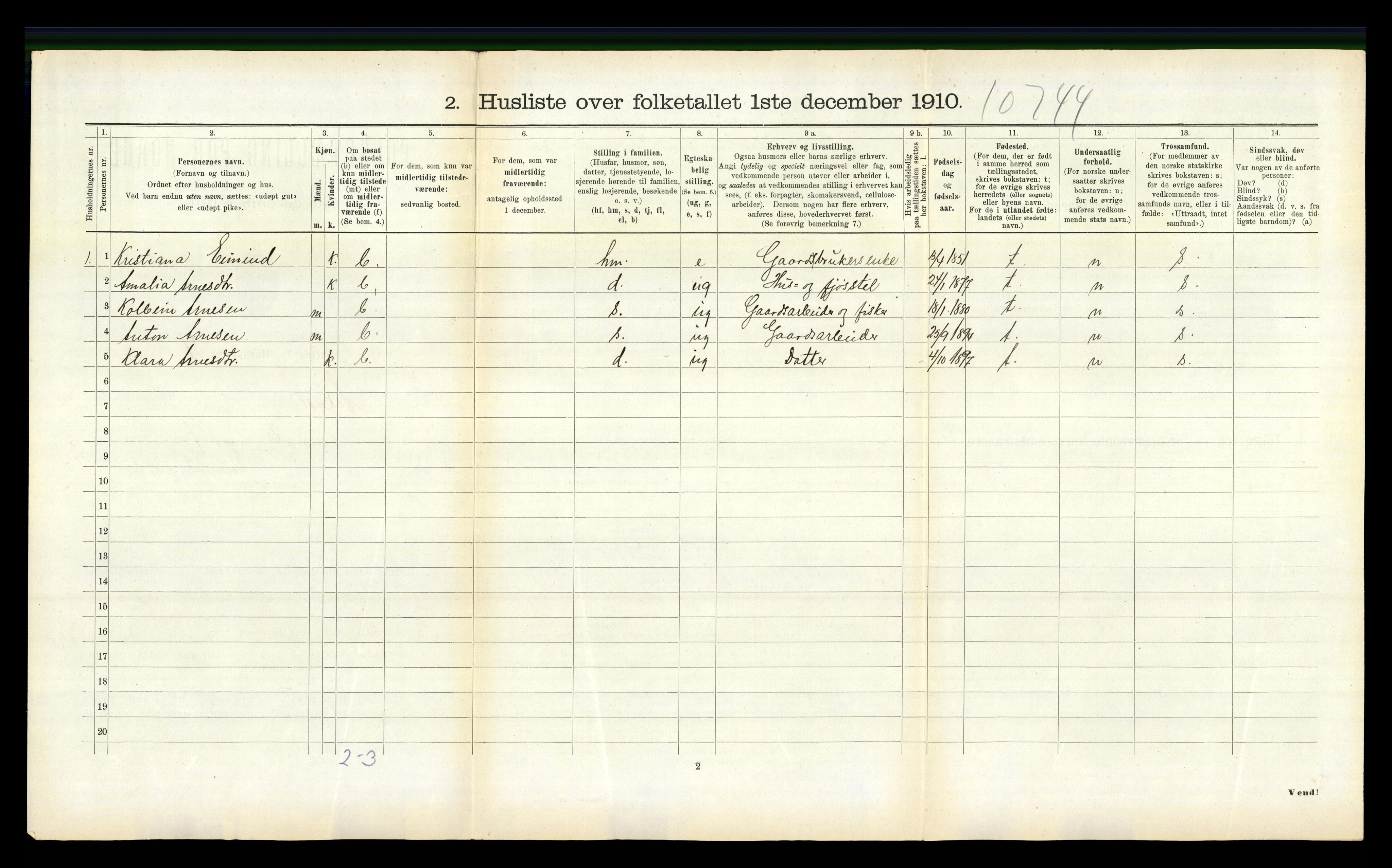 RA, 1910 census for Askvoll, 1910, p. 218