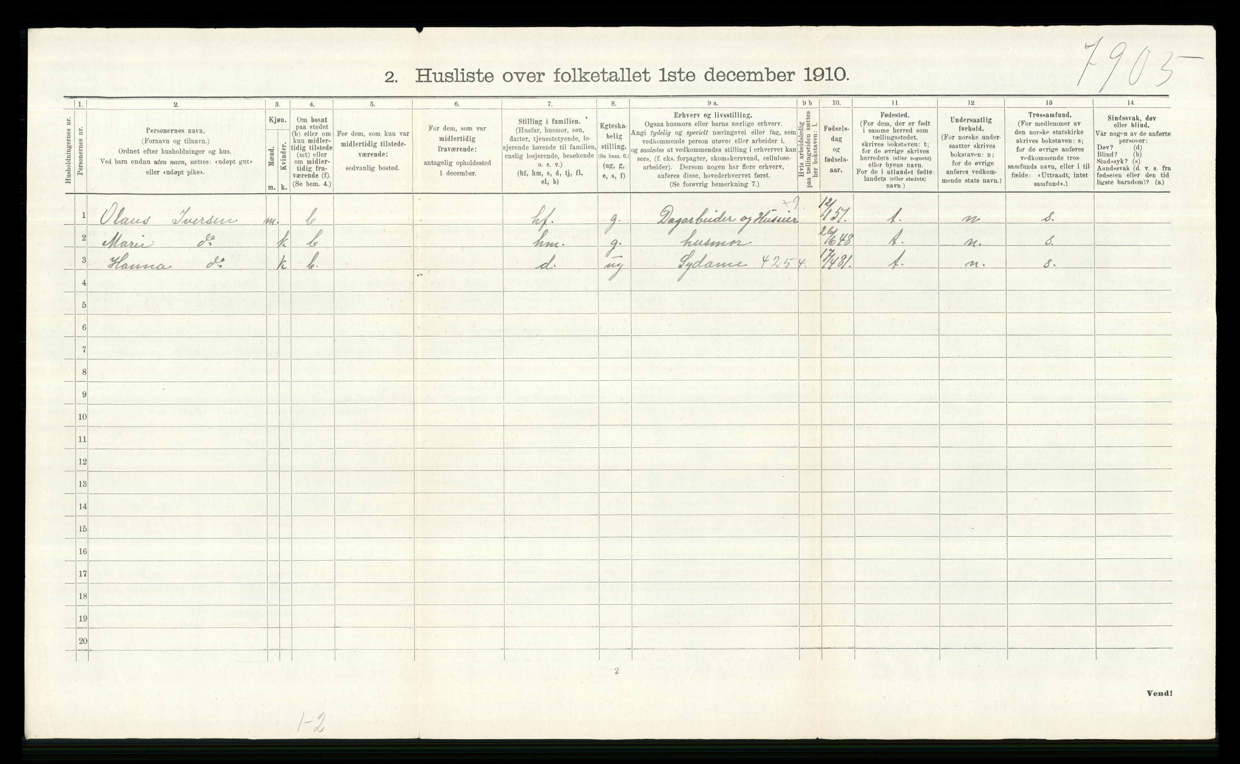 RA, 1910 census for Asker, 1910, p. 1187