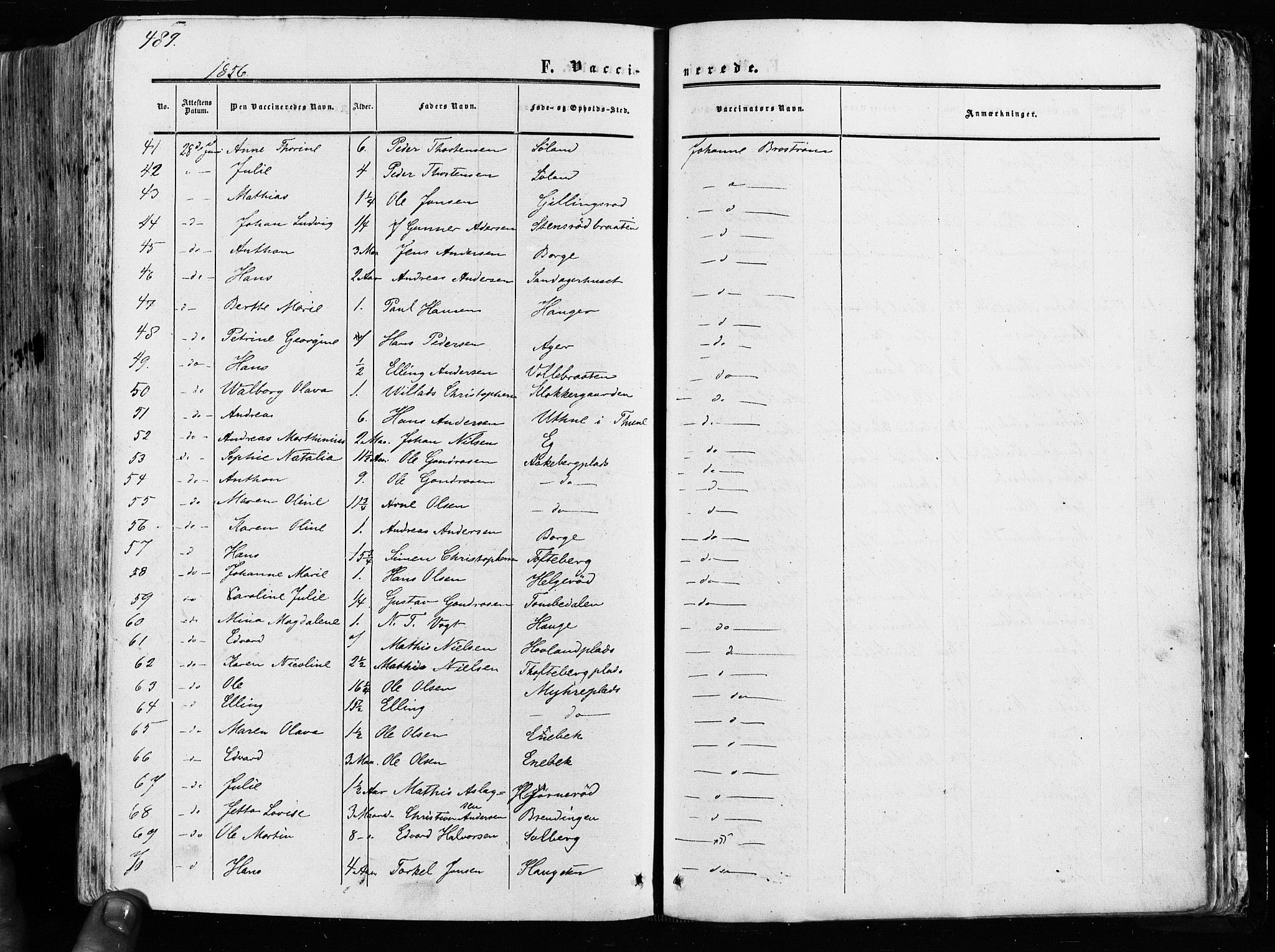 Råde prestekontor kirkebøker, AV/SAO-A-2009/F/Fa/L0006: Parish register (official) no. 6, 1854-1877, p. 489