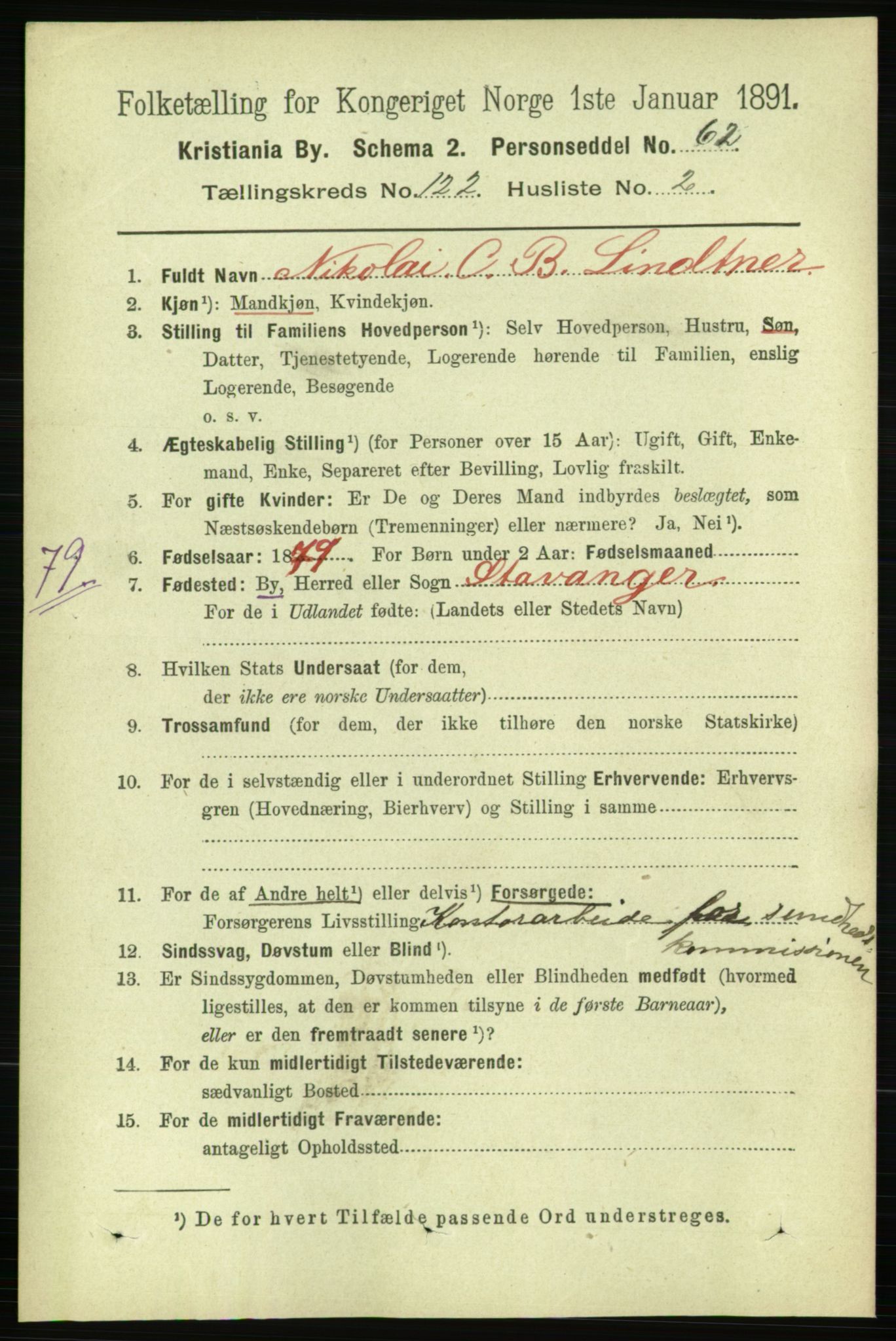 RA, 1891 census for 0301 Kristiania, 1891, p. 64712