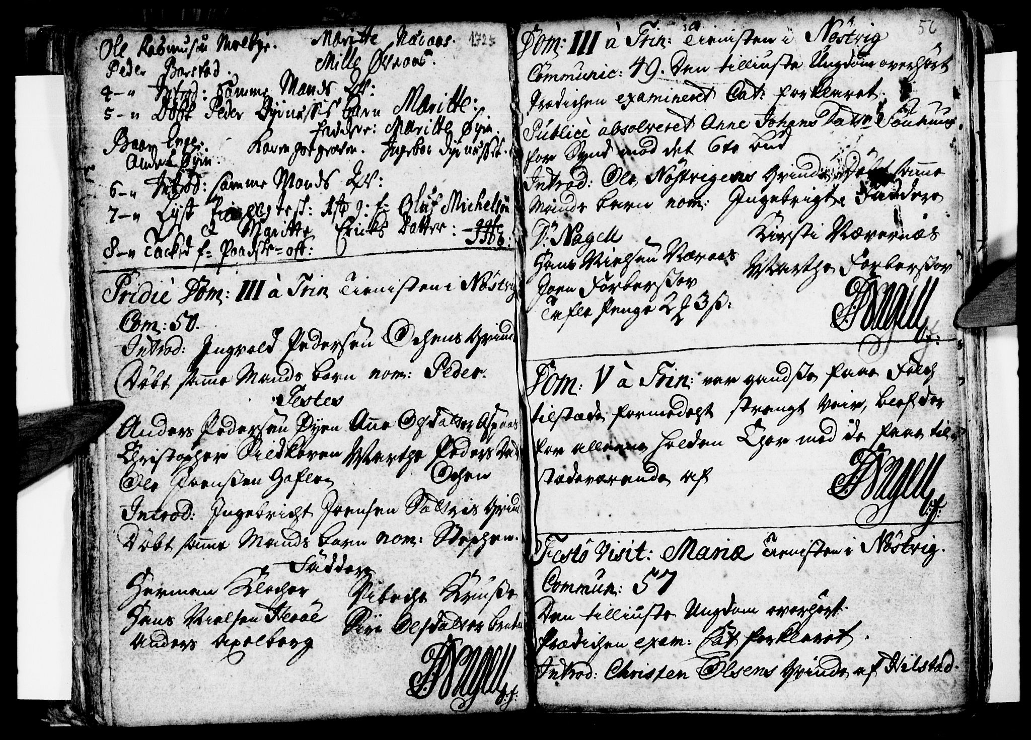 Ministerialprotokoller, klokkerbøker og fødselsregistre - Nordland, AV/SAT-A-1459/814/L0221: Parish register (official) no. 814A02, 1718-1762, p. 56