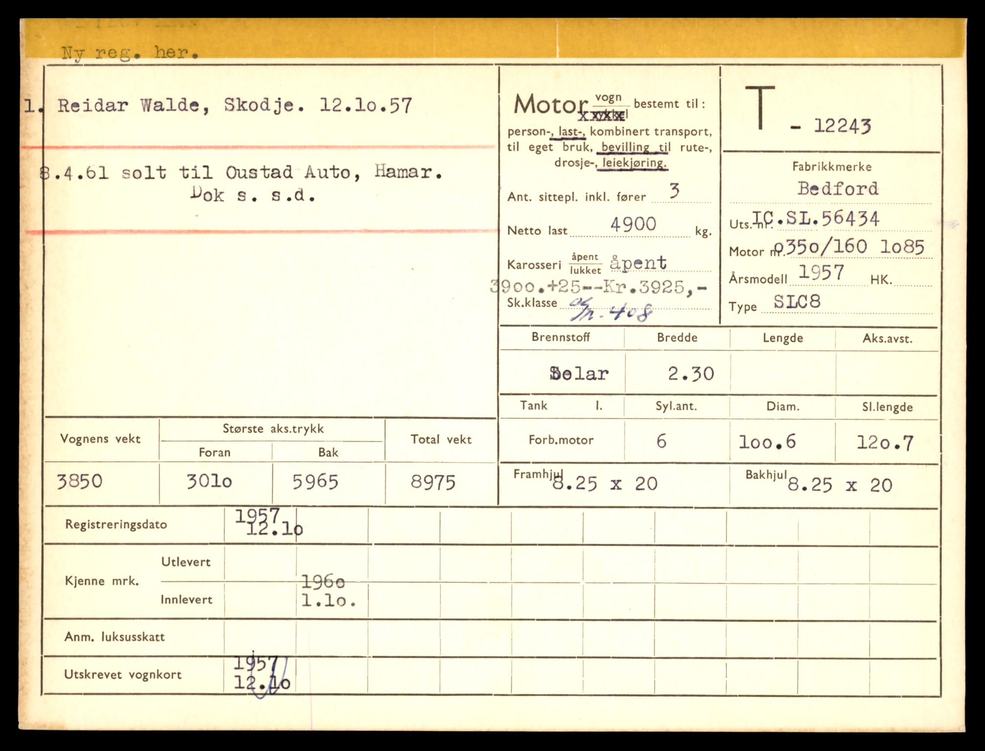 Møre og Romsdal vegkontor - Ålesund trafikkstasjon, AV/SAT-A-4099/F/Fe/L0033: Registreringskort for kjøretøy T 12151 - T 12474, 1927-1998, p. 2307