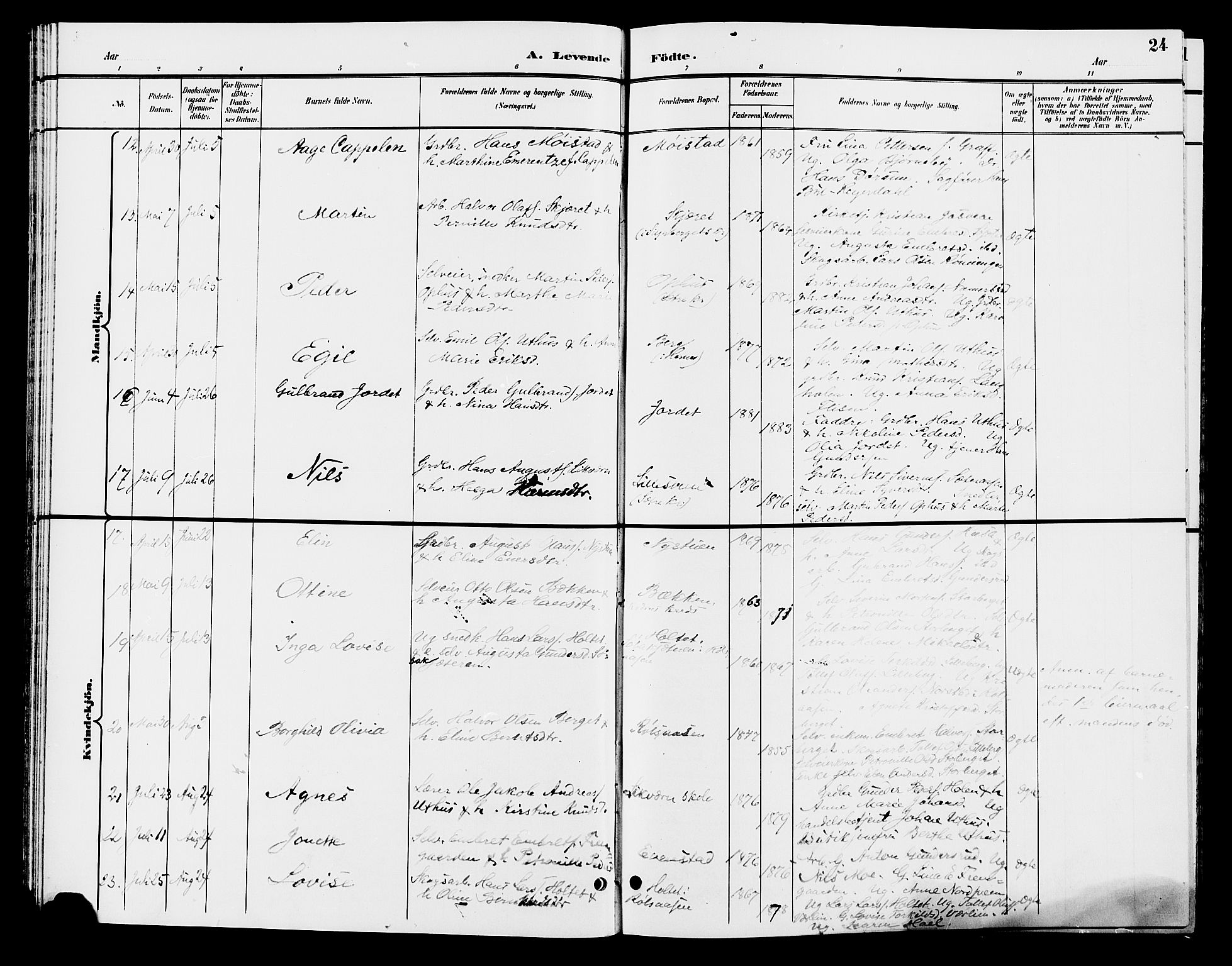 Elverum prestekontor, AV/SAH-PREST-044/H/Ha/Hab/L0006: Parish register (copy) no. 6, 1896-1907, p. 24