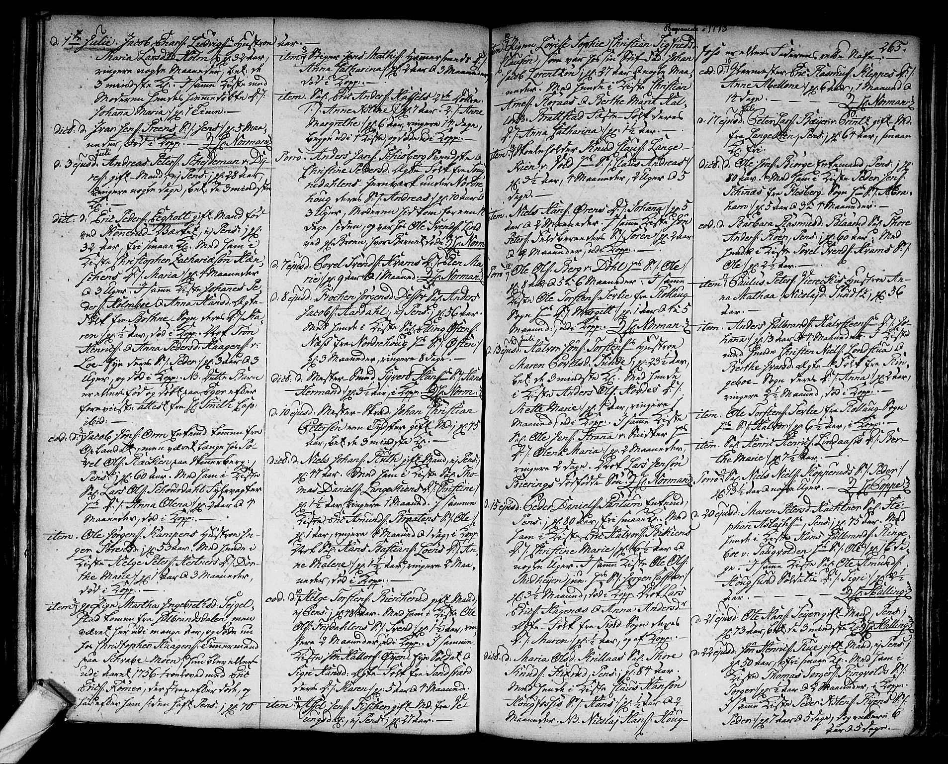 Kongsberg kirkebøker, AV/SAKO-A-22/F/Fa/L0005: Parish register (official) no. I 5, 1769-1782, p. 265