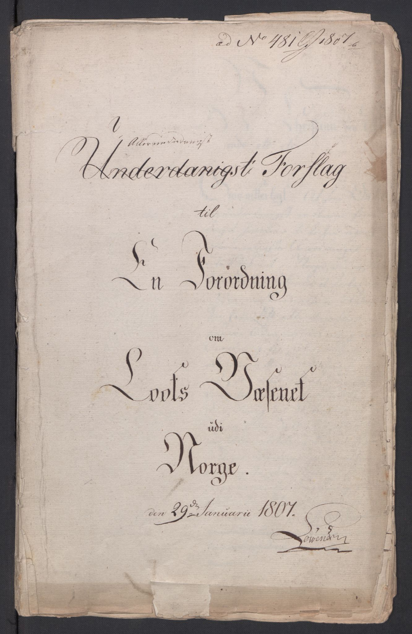 Forskjellige samlinger, Uplasserte saker i Eldre avdeling, AV/RA-EA-4033/F/L0005: Losvesenet., 1723-1807, p. 156