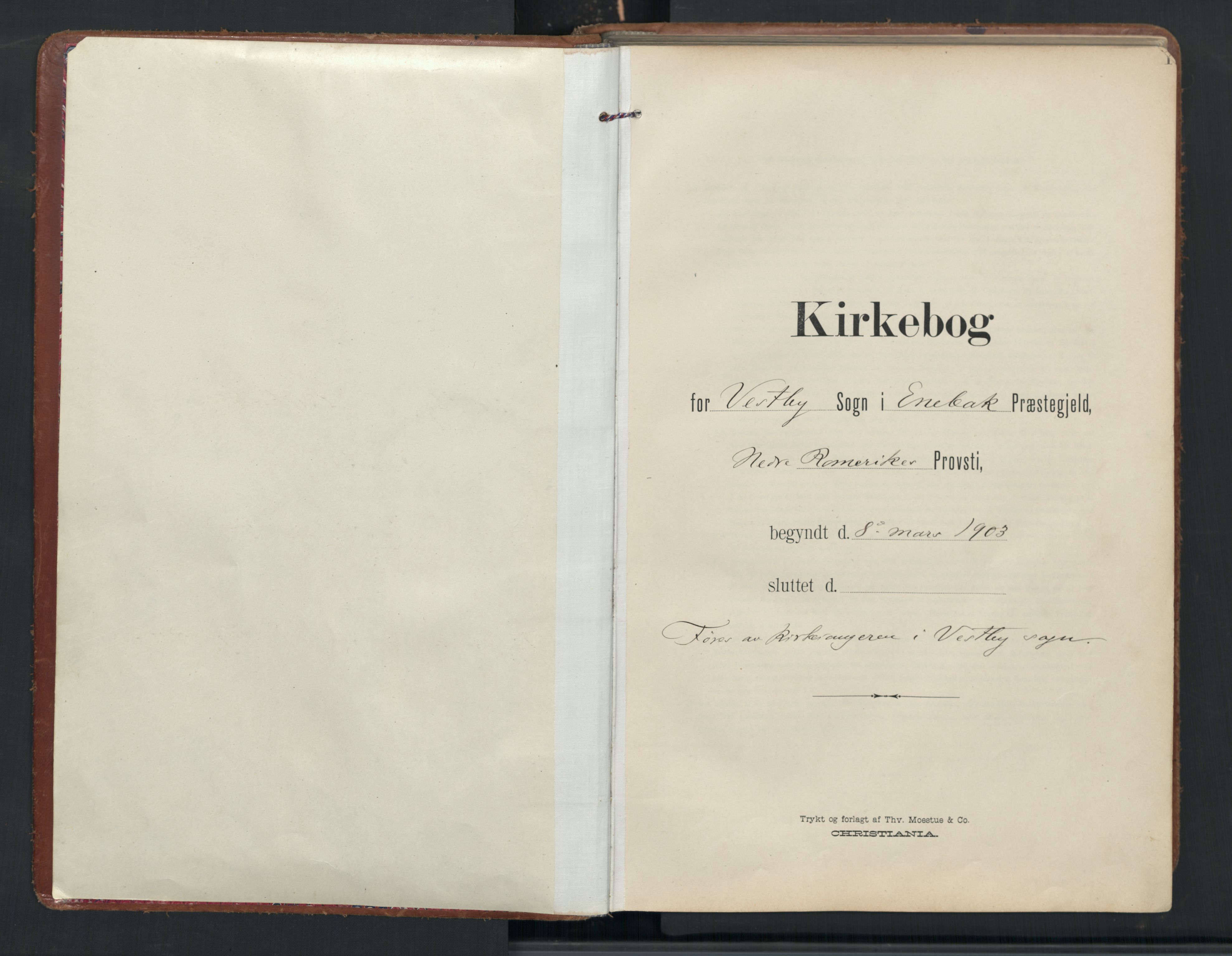 Enebakk prestekontor Kirkebøker, SAO/A-10171c/G/Gb/L0003: Parish register (copy) no. II 3, 1903-1970, p. 1