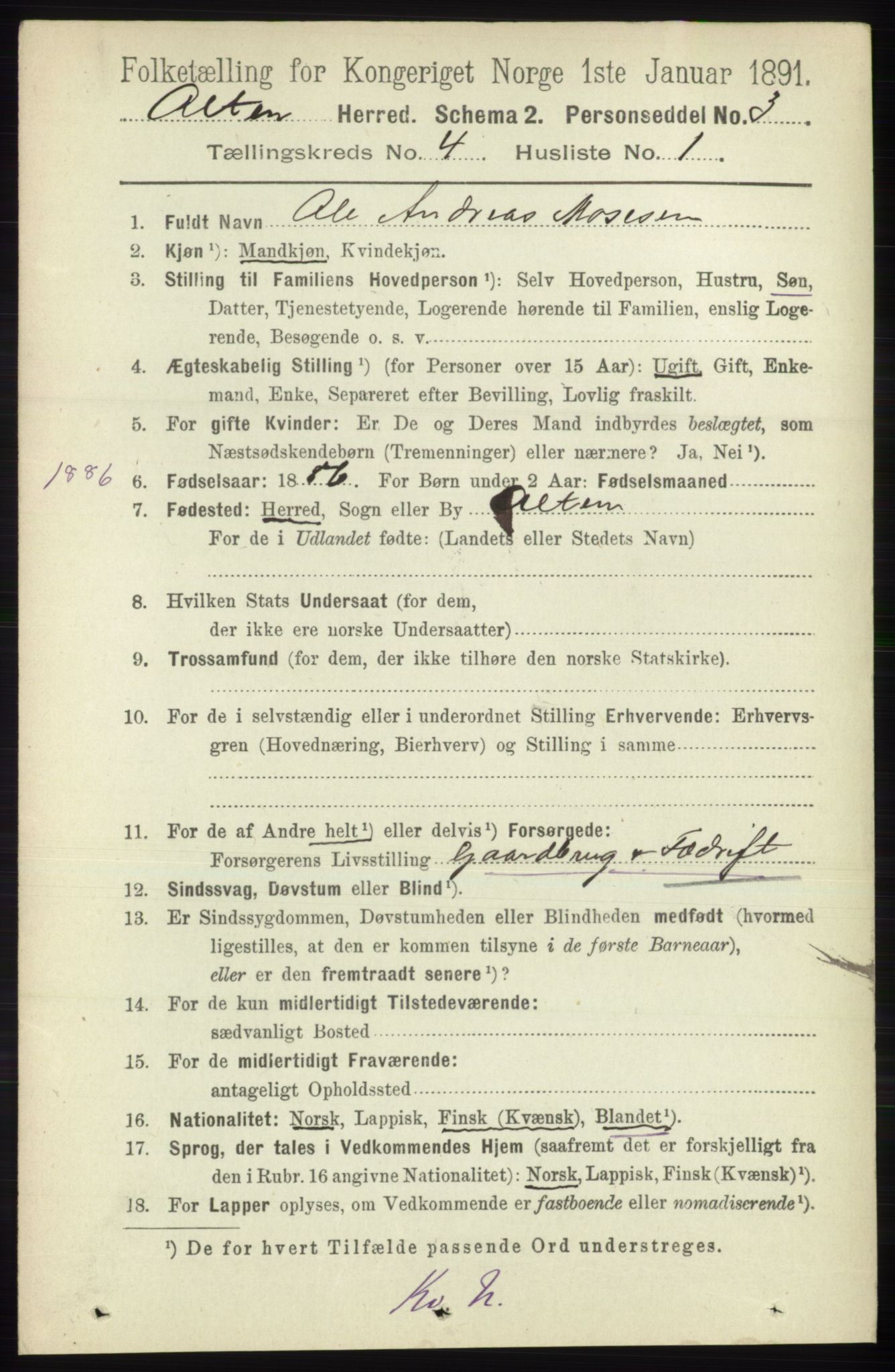 RA, 1891 census for 2012 Alta, 1891, p. 1363