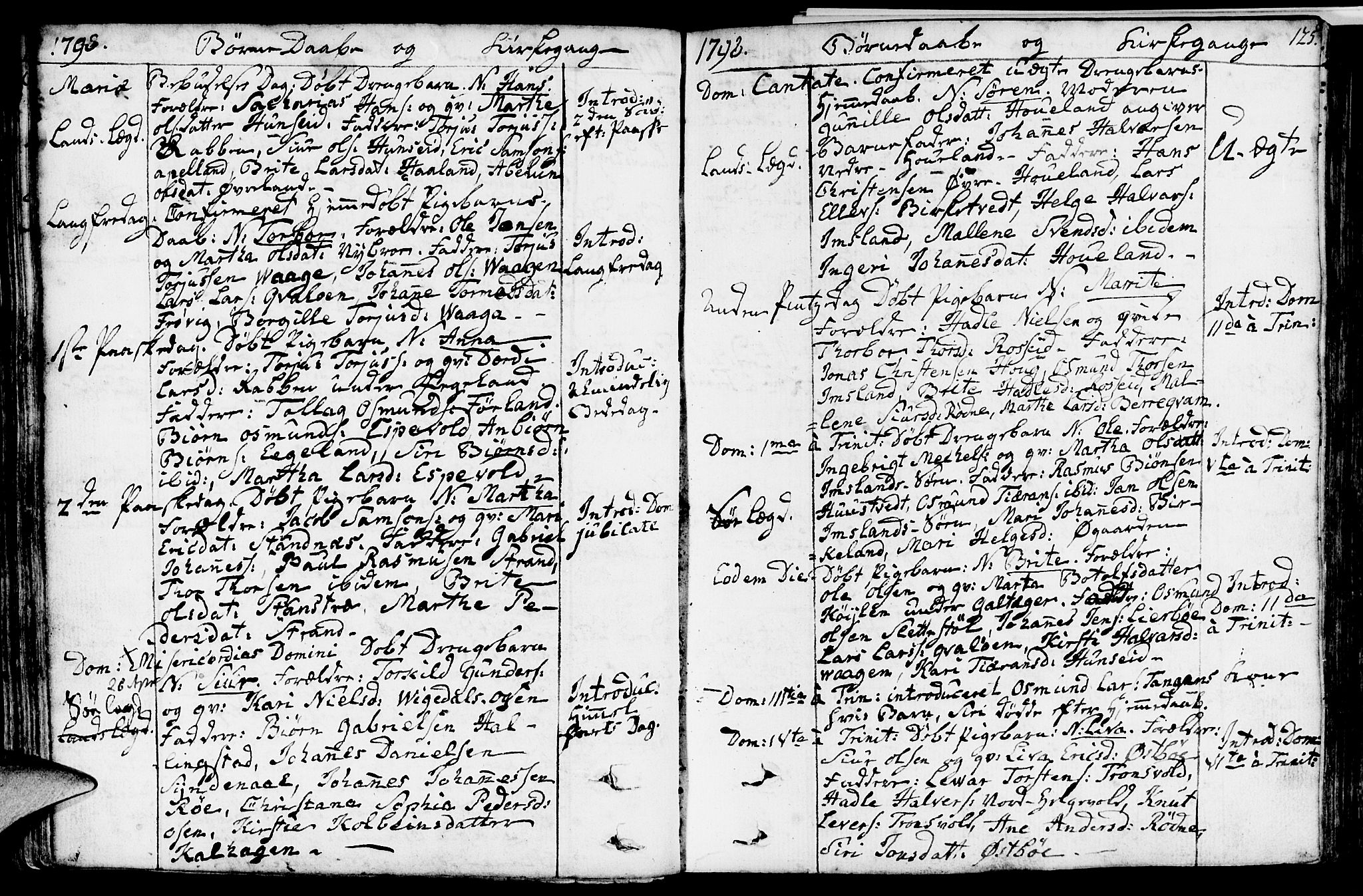 Vikedal sokneprestkontor, AV/SAST-A-101840/01/IV: Parish register (official) no. A 2, 1779-1817, p. 125